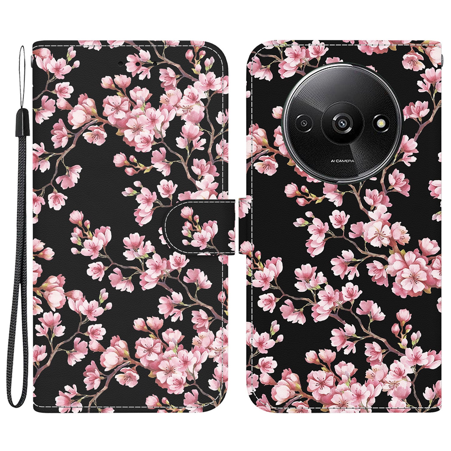 For Xiaomi Redmi A3 / Poco C61 4G Magnetic Case Wallet Design Pattern Printing Phone Cover