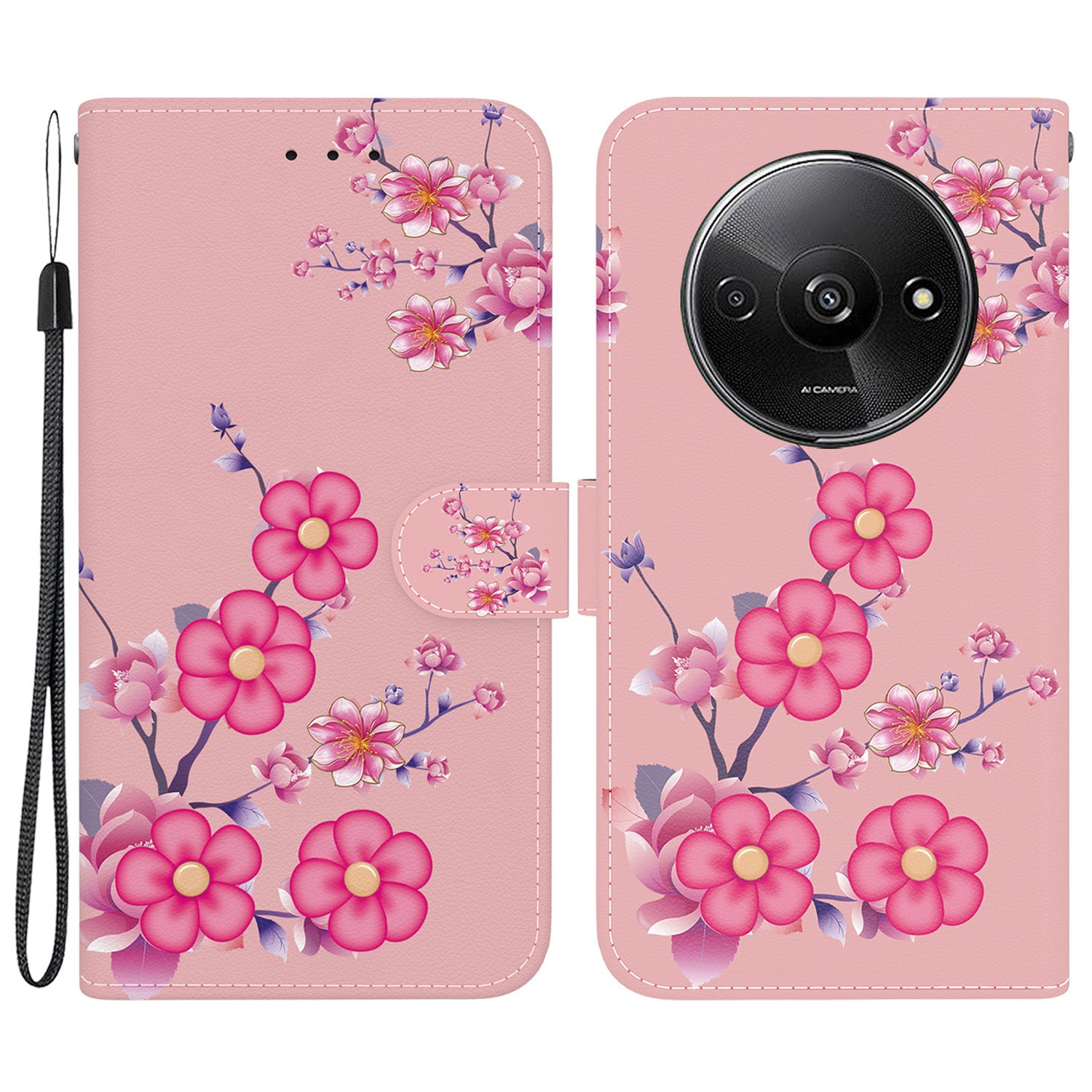 For Xiaomi Redmi A3 / Poco C61 4G Magnetic Case Wallet Design Pattern Printing Phone Cover