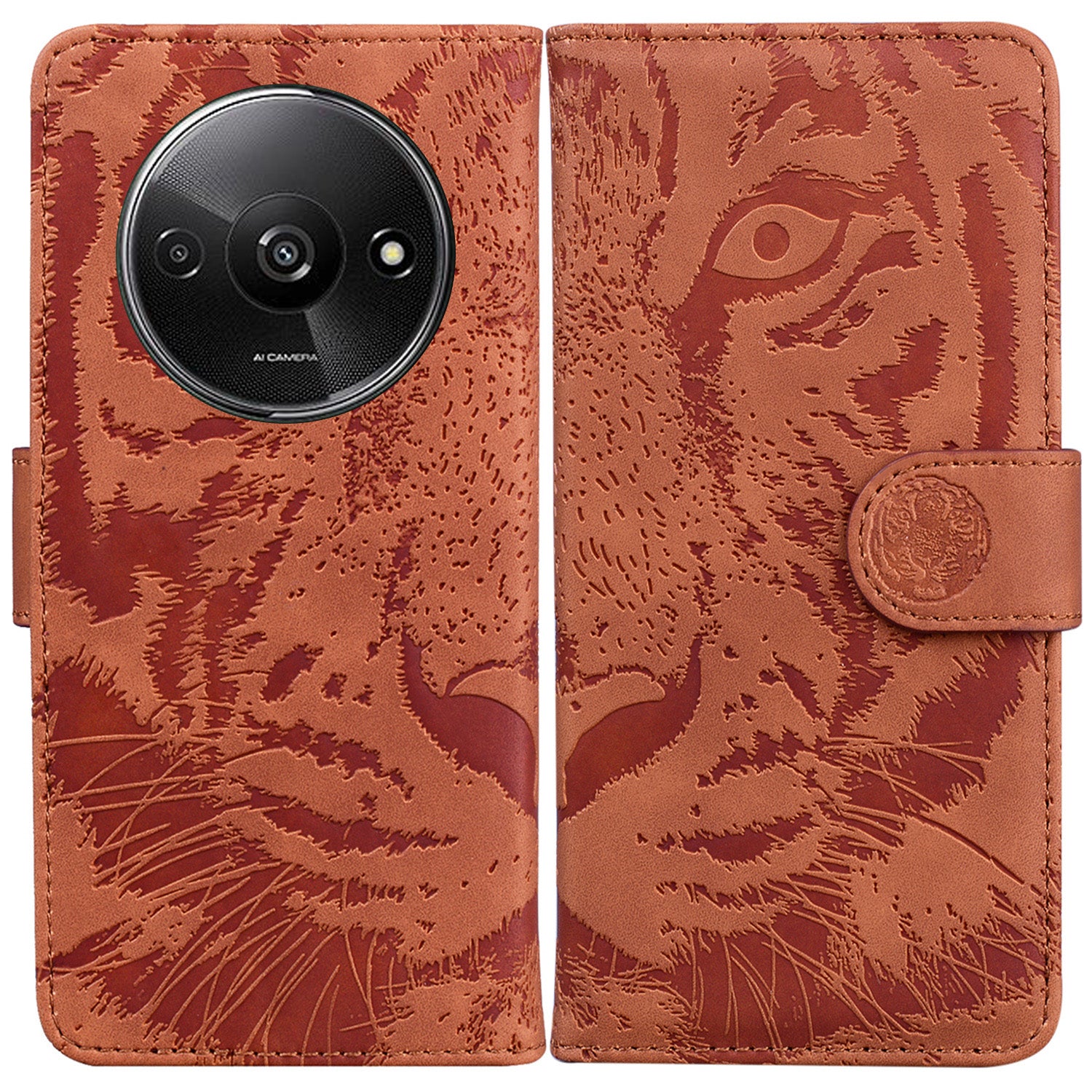For Xiaomi Redmi A3 / Poco C61 4G Cell Phone Cover Protective Case Tiger Imprinted Pattern Phone Shell