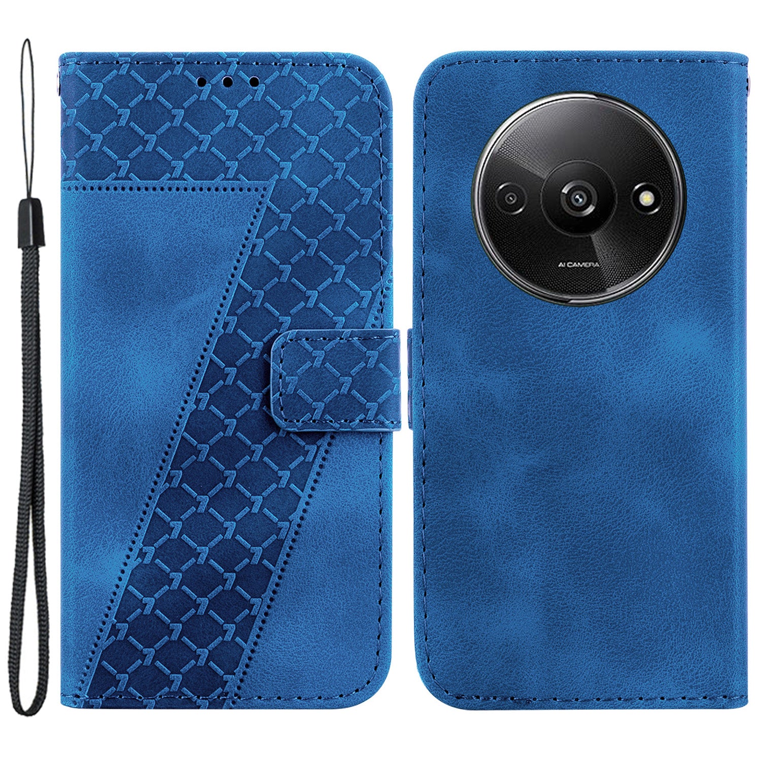 For Xiaomi Redmi A3 / Poco C61 4G Cell Phone Cases 7-Shape Imprinted Wallet Cover