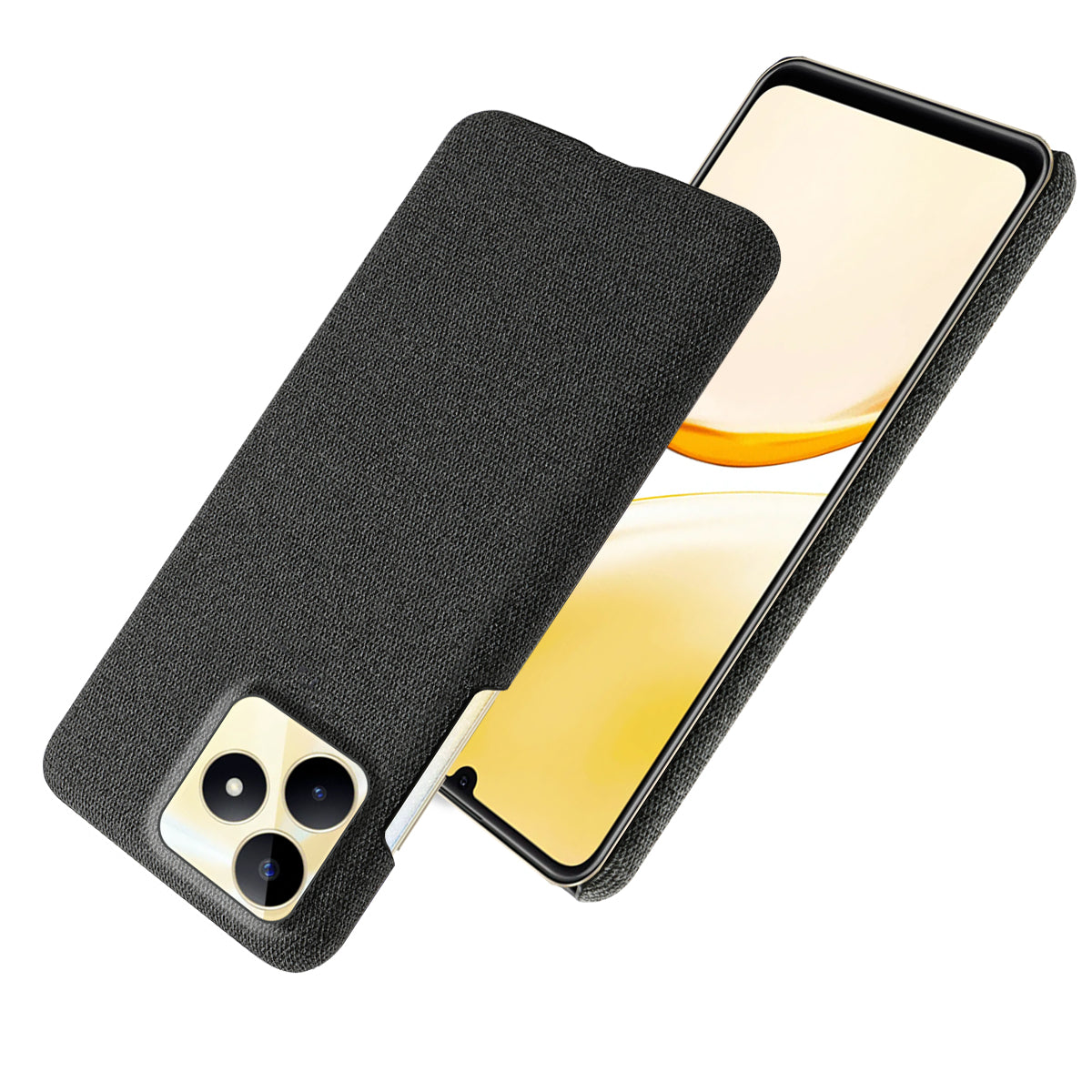 For Realme Narzo N53 4G Cell Phone Cases Shock-absorbing PC+Cloth Back Cover