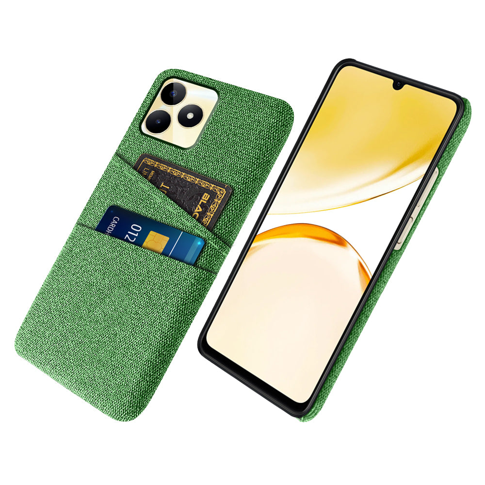 For Realme Narzo N53 4G Dual Card Holder Cell Phone Case Cloth Texture Hard PC Cover