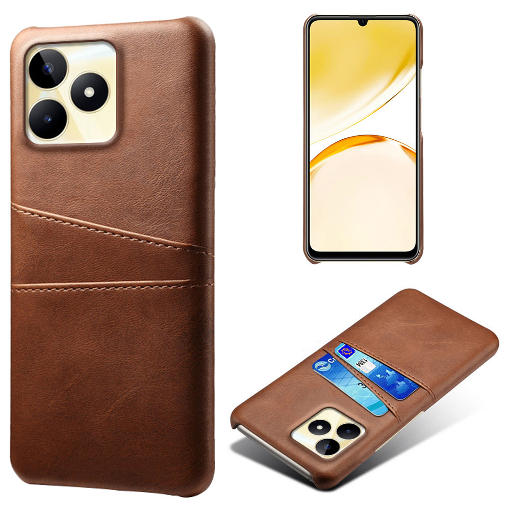 For Realme Narzo N53 4G Cell Phone Case Hard PC Cover with 2 Card Holders