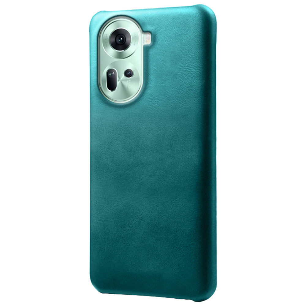 For Oppo Reno11 5G (Global) Shockproof Case Calf Texture Leather+PC Back Cover