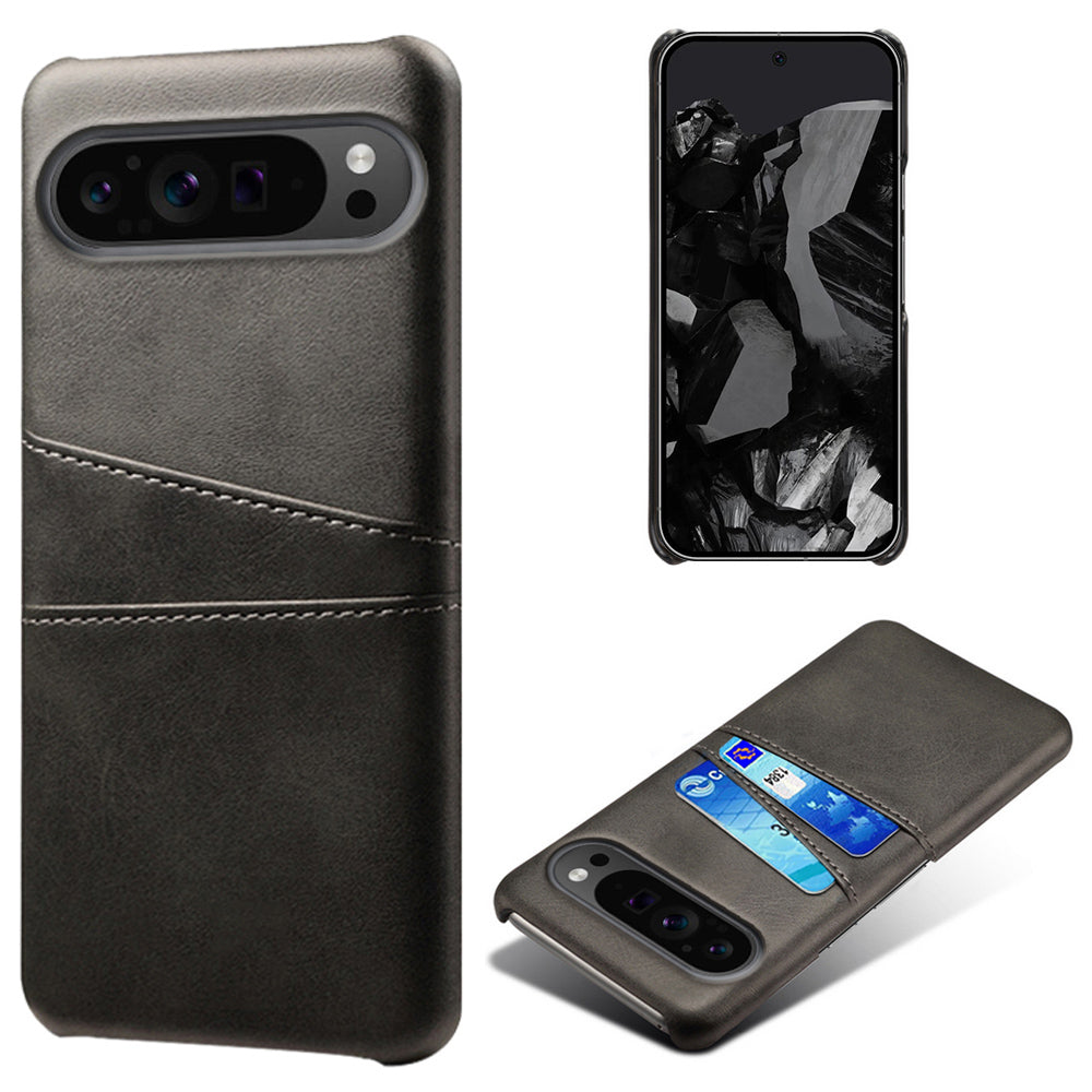 For Google Pixel 9 Pro Shockproof Case Hard PC Card Holder Back Phone Cover