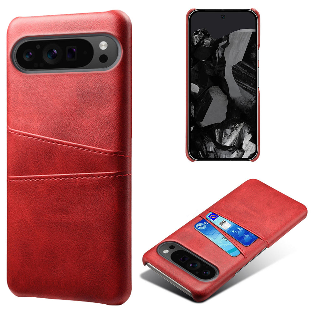 For Google Pixel 9 Pro Shockproof Case Hard PC Card Holder Back Phone Cover