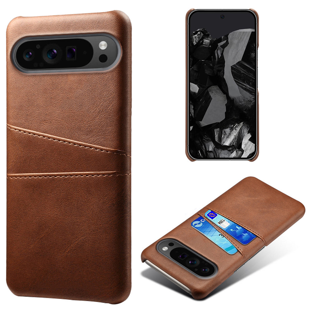 For Google Pixel 9 Pro Shockproof Case Hard PC Card Holder Back Phone Cover