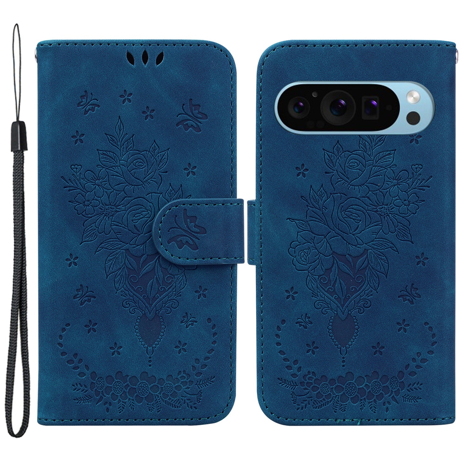 For Google Pixel 9 Pro Cell Phone Case Scratch Proof PU Leather Wallet Stand Cover