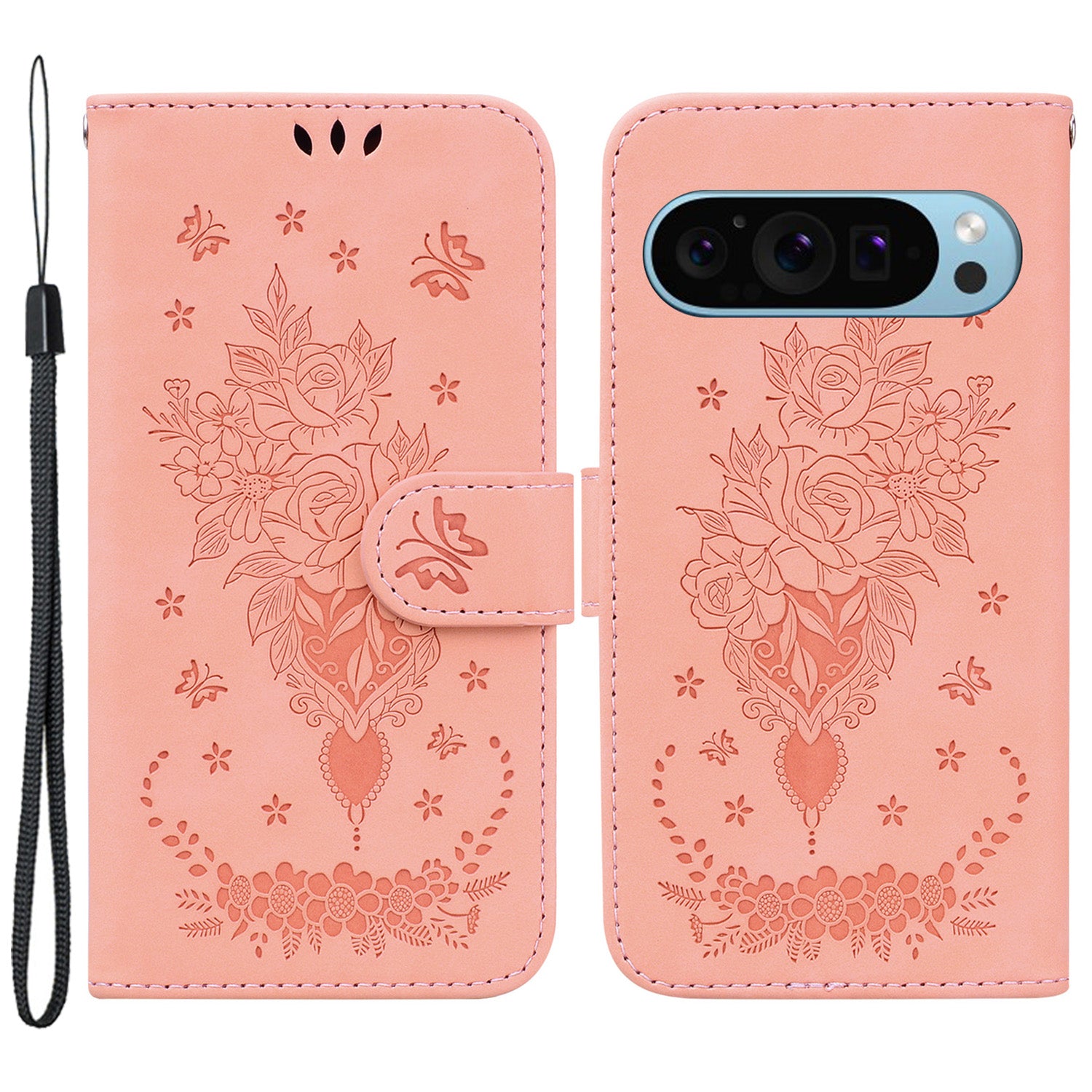For Google Pixel 9 Pro Cell Phone Case Scratch Proof PU Leather Wallet Stand Cover