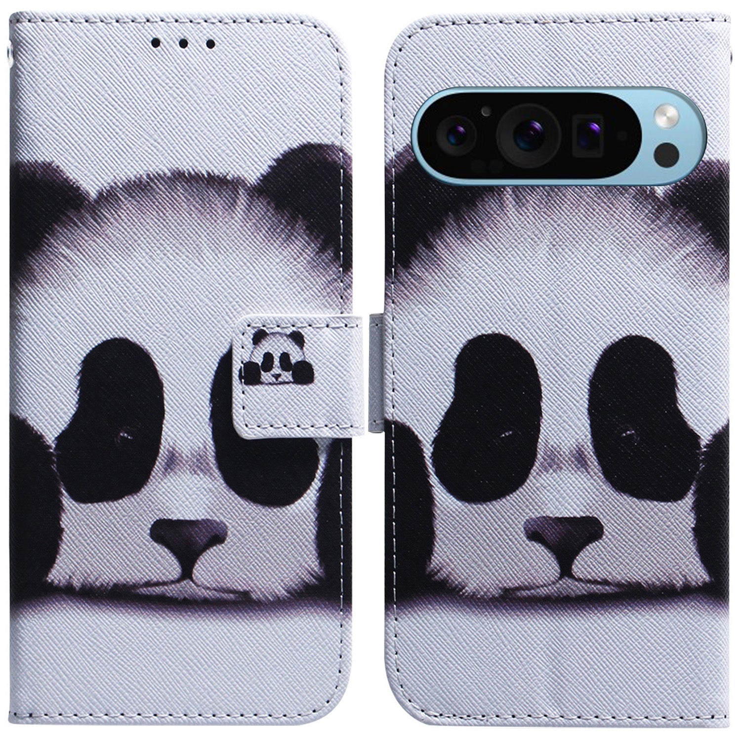 For Google Pixel 9 Pro Mobile Phone Leather Case Pattern Printing Stand Shell