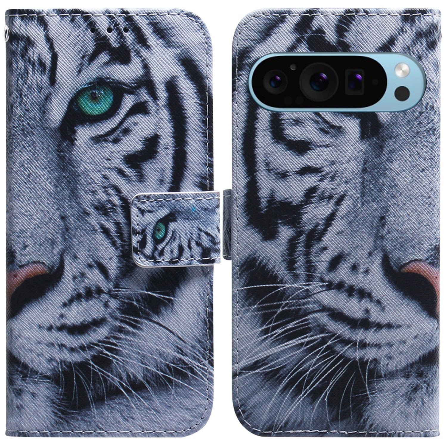 For Google Pixel 9 Pro Mobile Phone Leather Case Pattern Printing Stand Shell