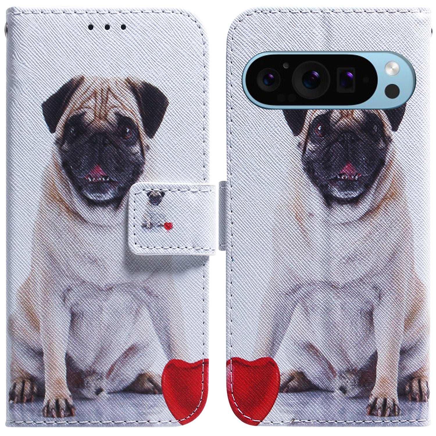 For Google Pixel 9 Pro Mobile Phone Leather Case Pattern Printing Stand Shell