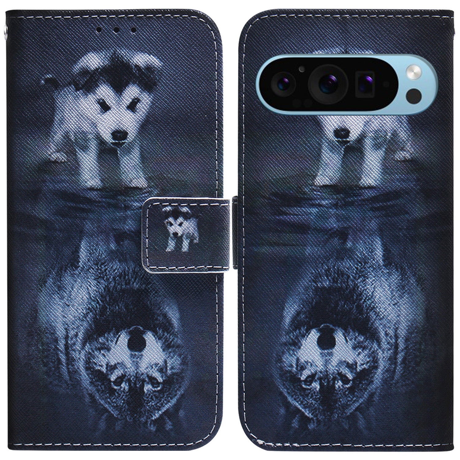 For Google Pixel 9 Pro Mobile Phone Leather Case Pattern Printing Stand Shell