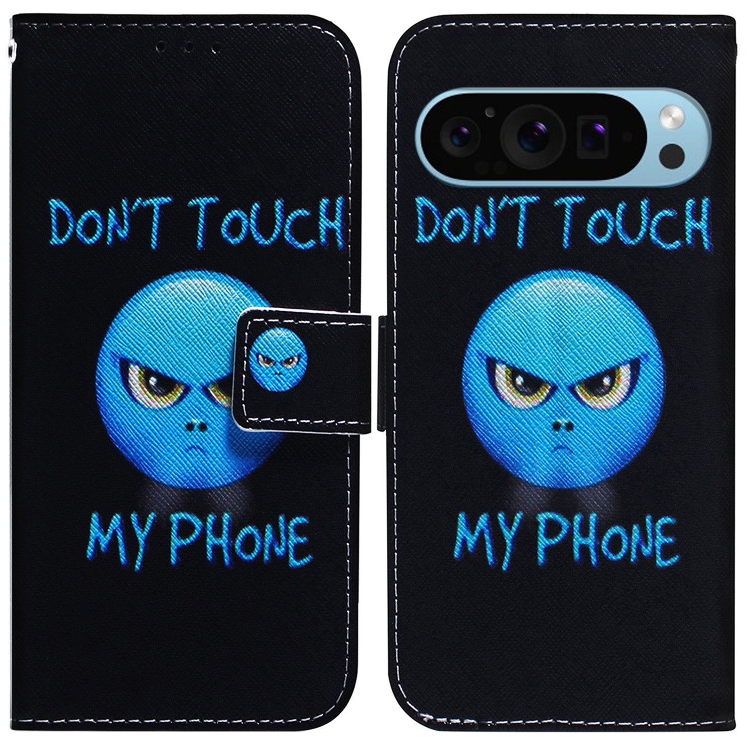 For Google Pixel 9 Pro Mobile Phone Leather Case Pattern Printing Stand Shell