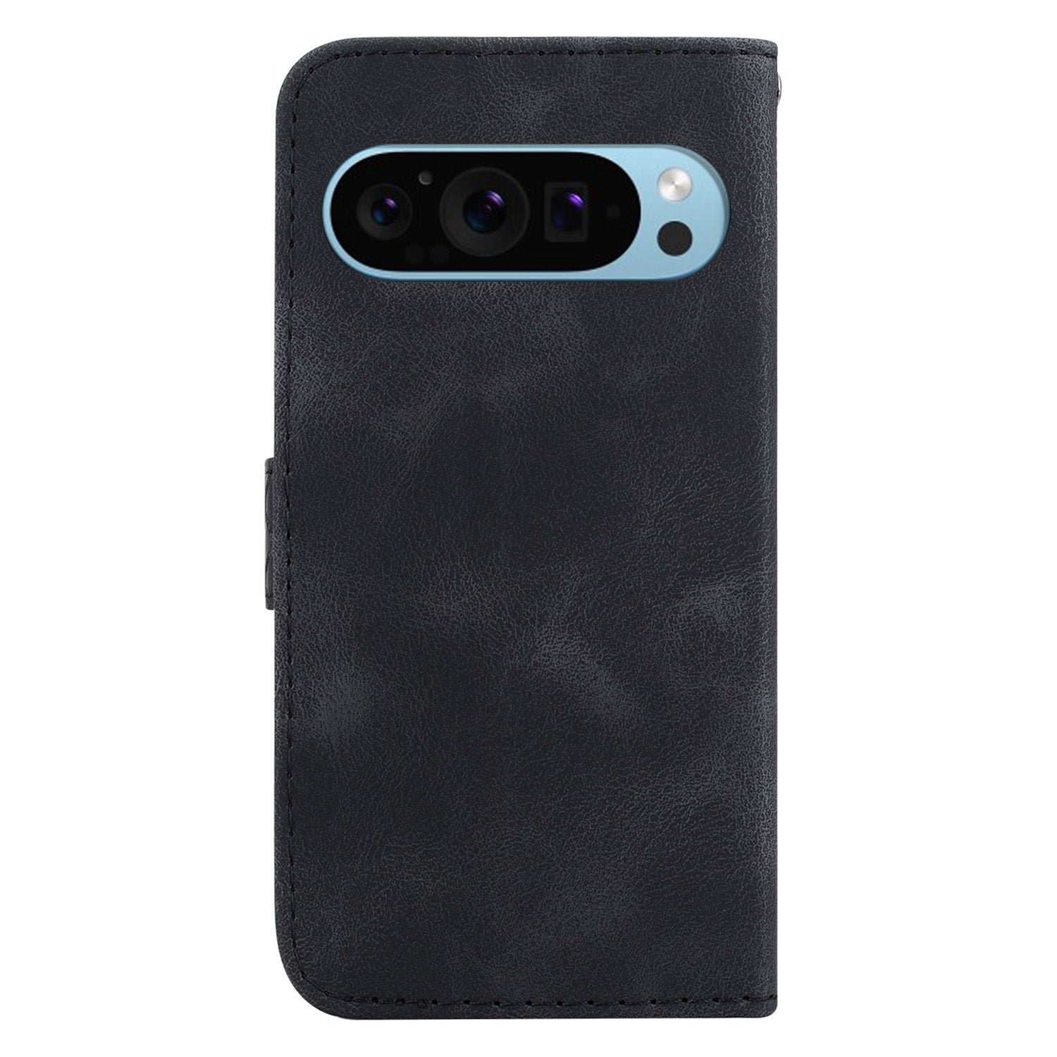 For Google Pixel 9 Pro Cell Phone Case 7-Shape Imprint Leather Wallet Stand Anti-shock Cover