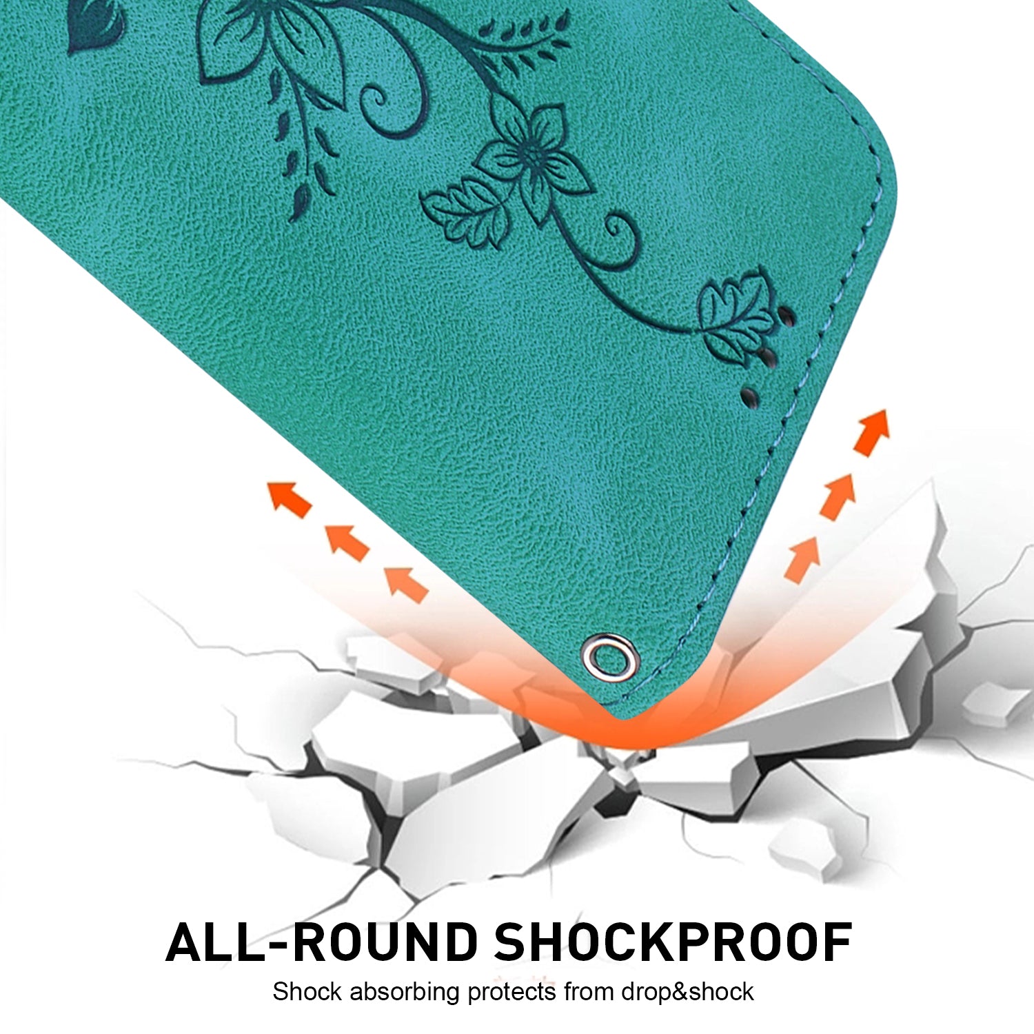 For Google Pixel 9 Pro Cell Phone Case Leather Wallet Lily Flower Imprint Anti-drop Cover