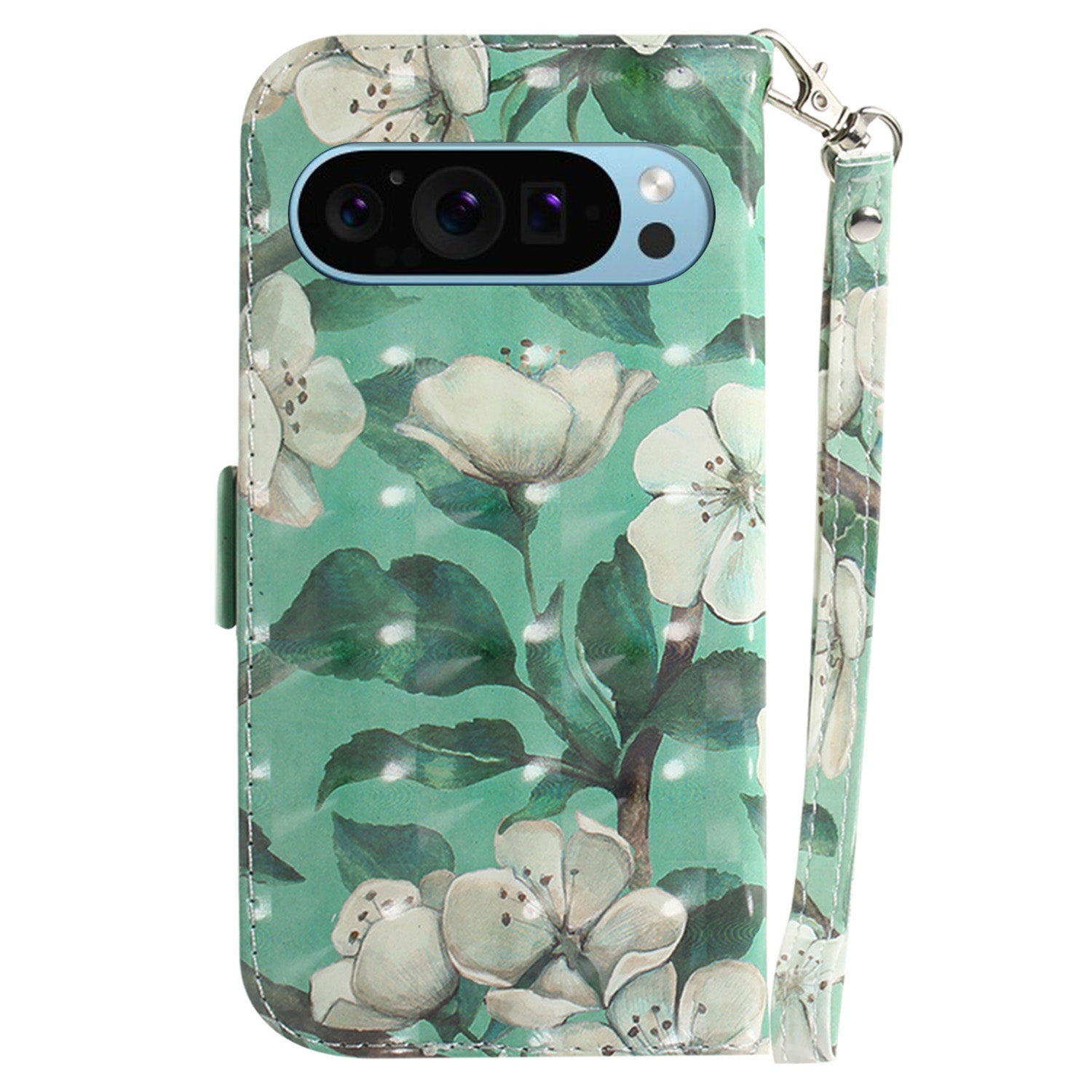 For Google Pixel 9 Pro Phone Case Pattern Printing Leather Flip Cover with Strap
