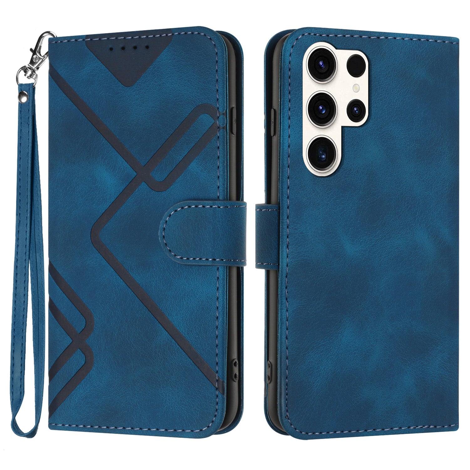 YX0040 For Samsung Galaxy S24 Ultra Cell Phone Case Imprinted Leather Shockproof Wallet Phone Cover