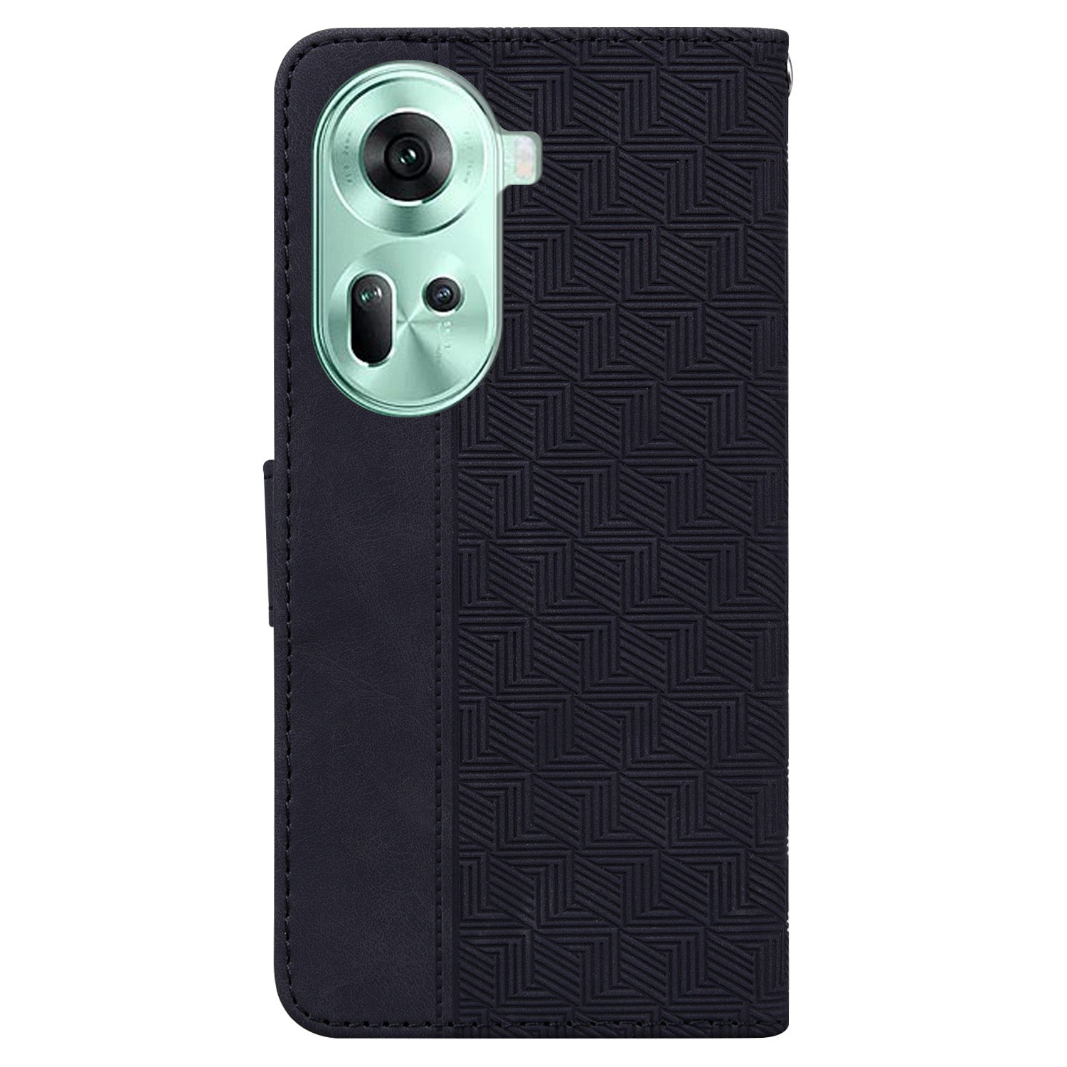For Oppo Reno11 5G (Global) Cell Phone Case Anti-drop Imprinted PU Leather Wallet Cover