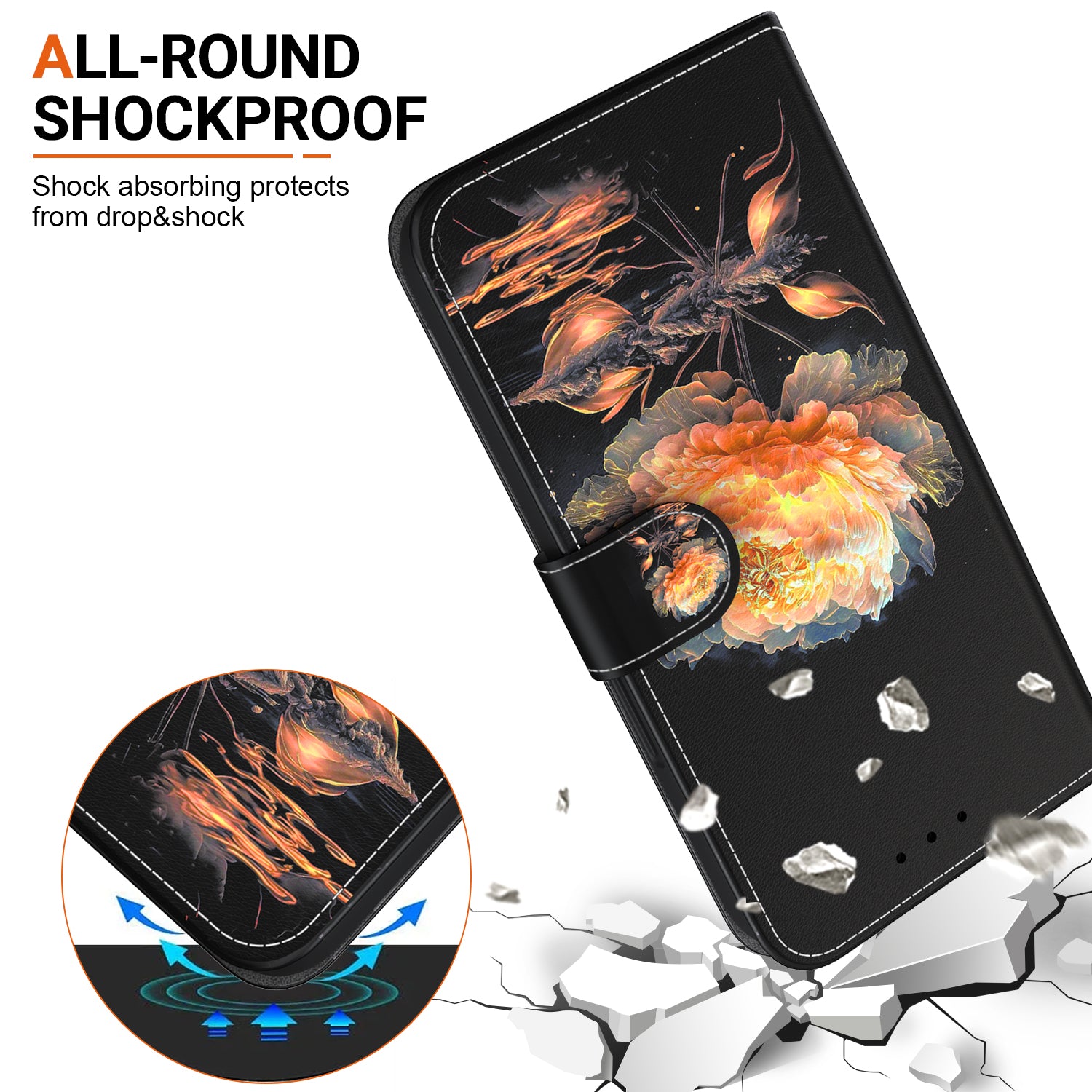 For Oppo Reno11 5G (Global) Case Fall Protection PU Leather Pattern Printing Phone Cover