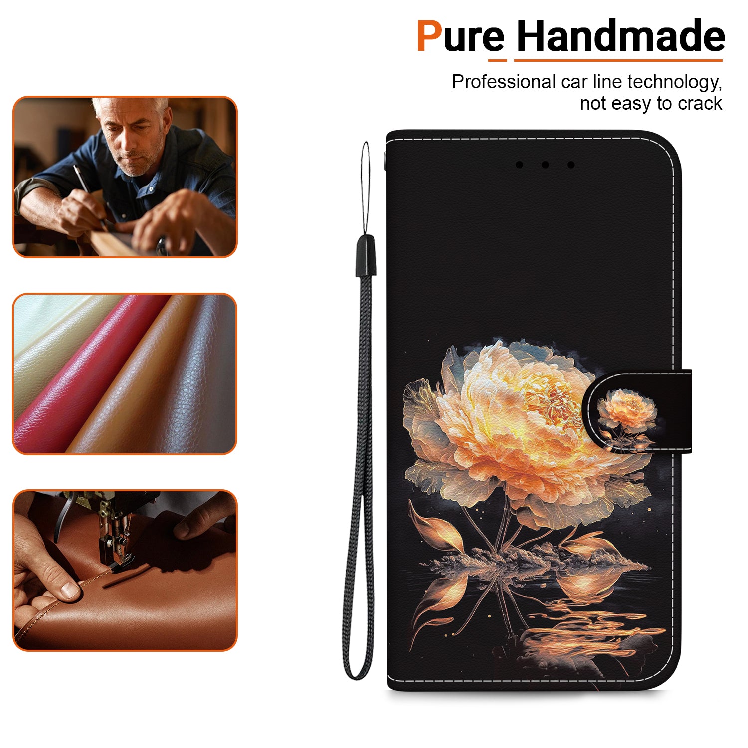 For Oppo Reno11 5G (Global) Case Fall Protection PU Leather Pattern Printing Phone Cover