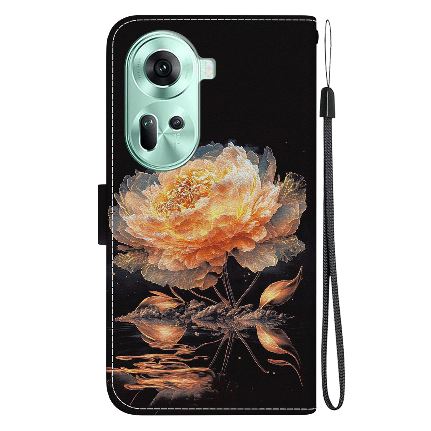 For Oppo Reno11 5G (Global) Case Fall Protection PU Leather Pattern Printing Phone Cover