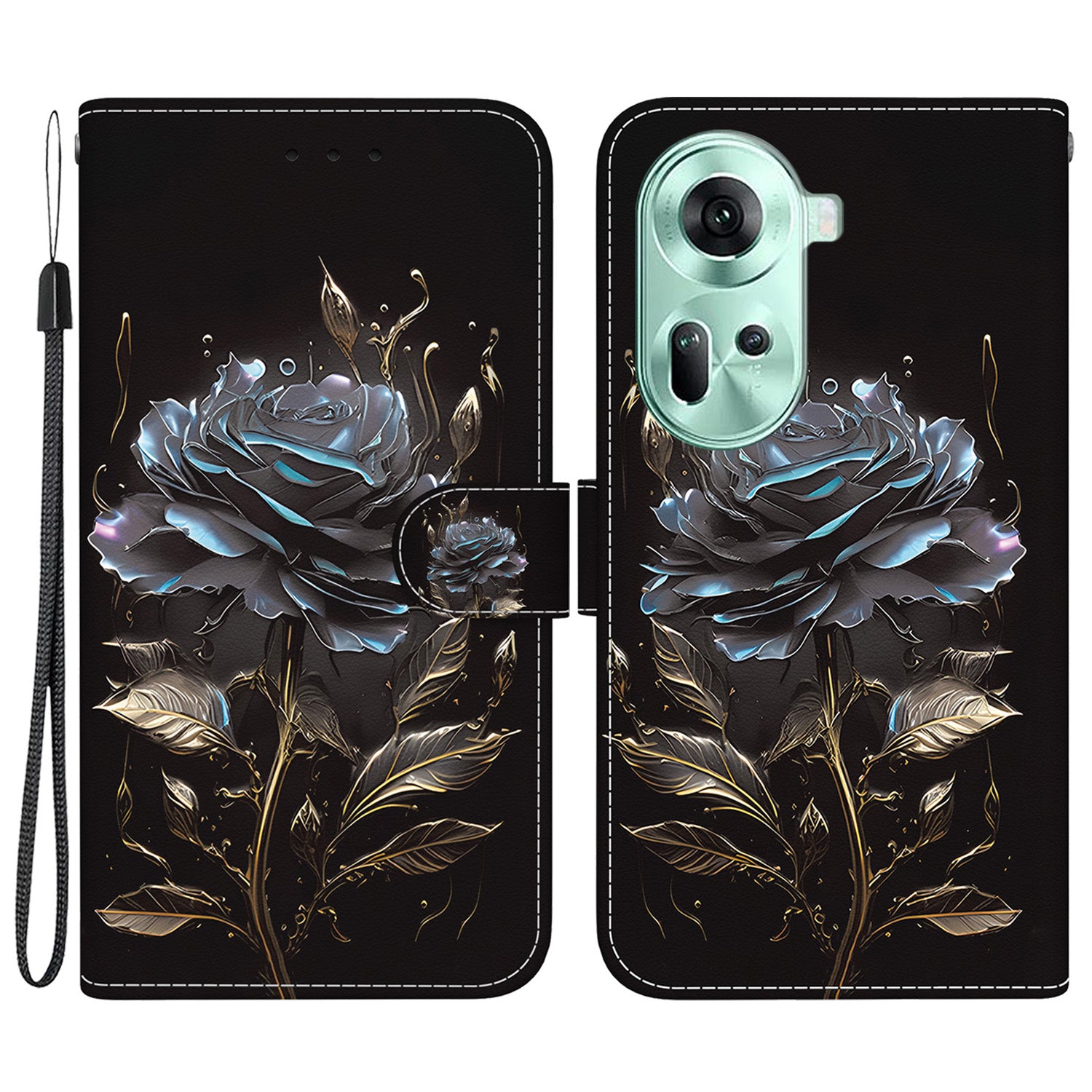 For Oppo Reno11 5G (Global) Case Fall Protection PU Leather Pattern Printing Phone Cover