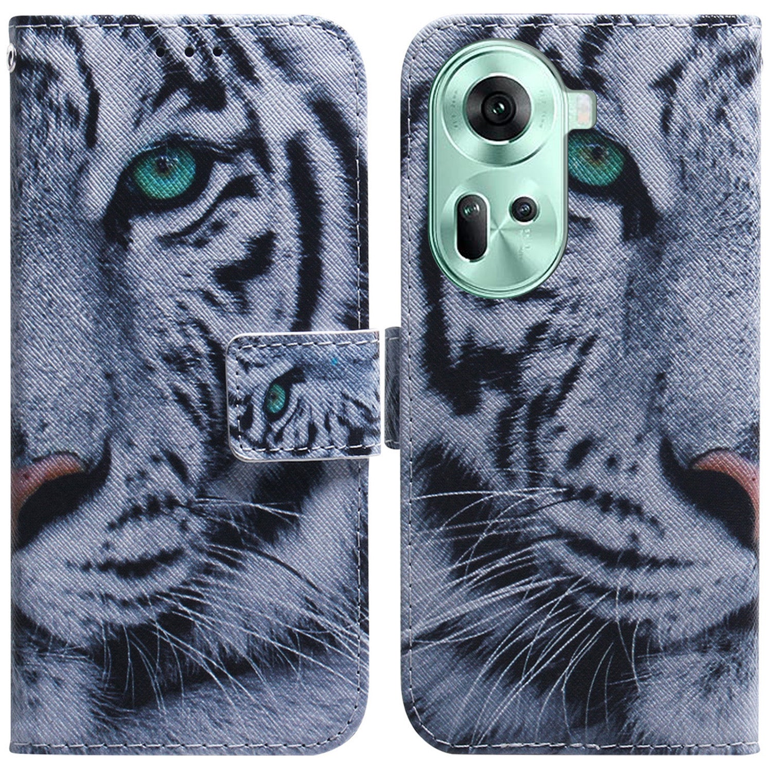 For Oppo Reno11 5G (Global) Wallet Case Pattern Printing Mobile Phone Leather Shell