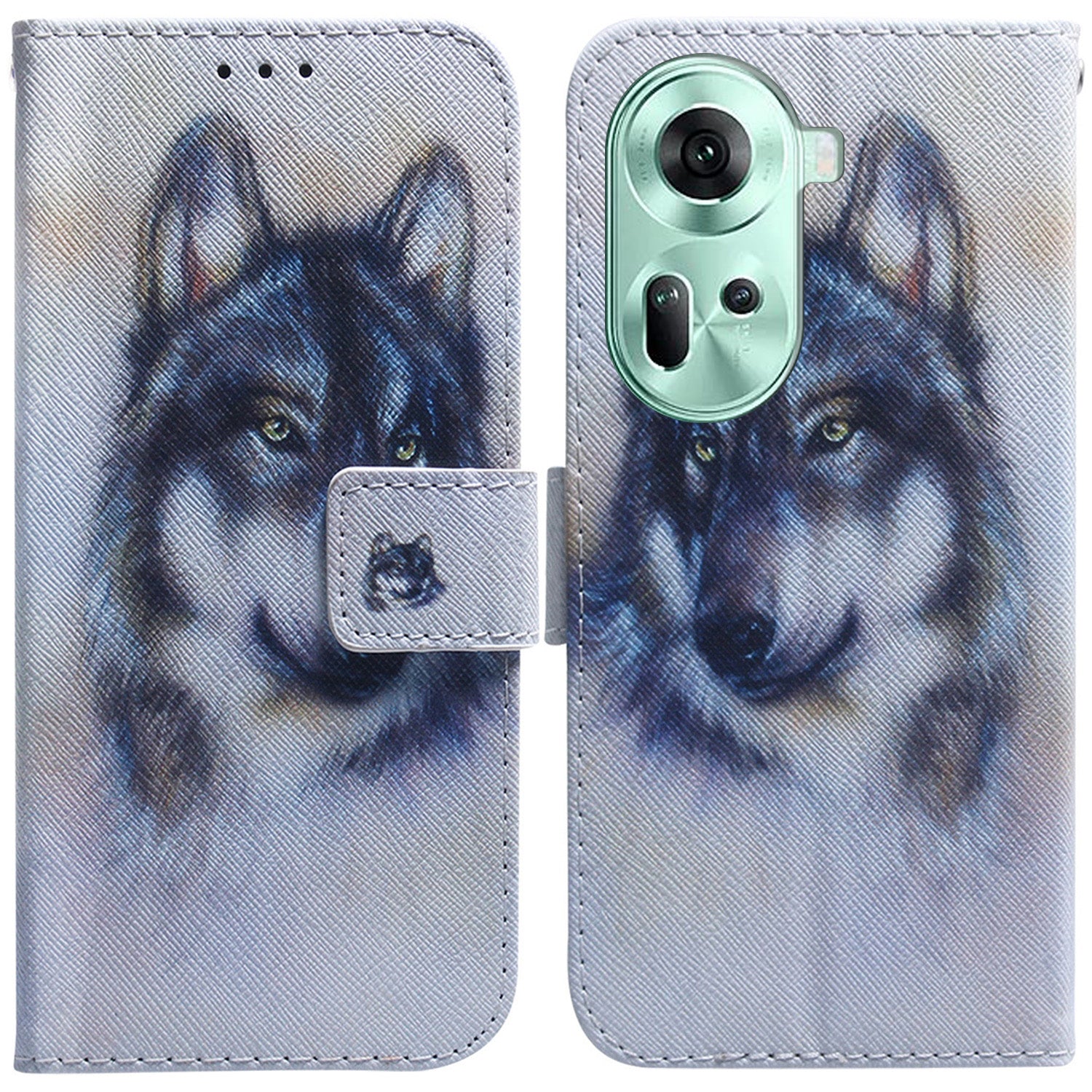 For Oppo Reno11 5G (Global) Wallet Case Pattern Printing Mobile Phone Leather Shell