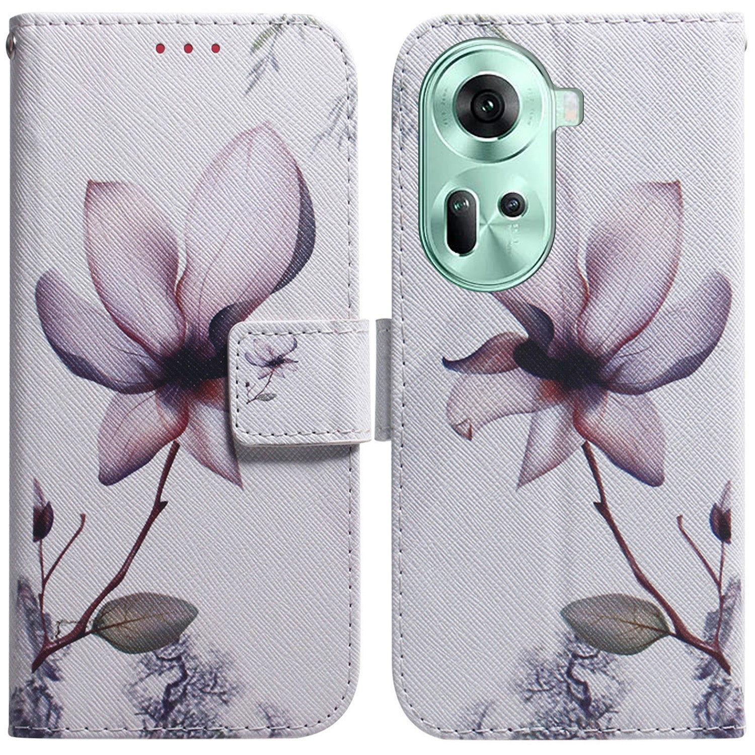 For Oppo Reno11 5G (Global) Wallet Case Pattern Printing Mobile Phone Leather Shell