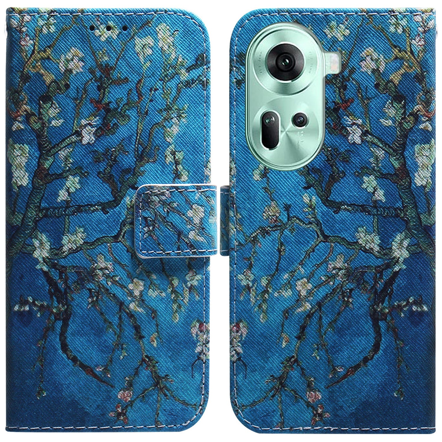 For Oppo Reno11 5G (Global) Wallet Case Pattern Printing Mobile Phone Leather Shell