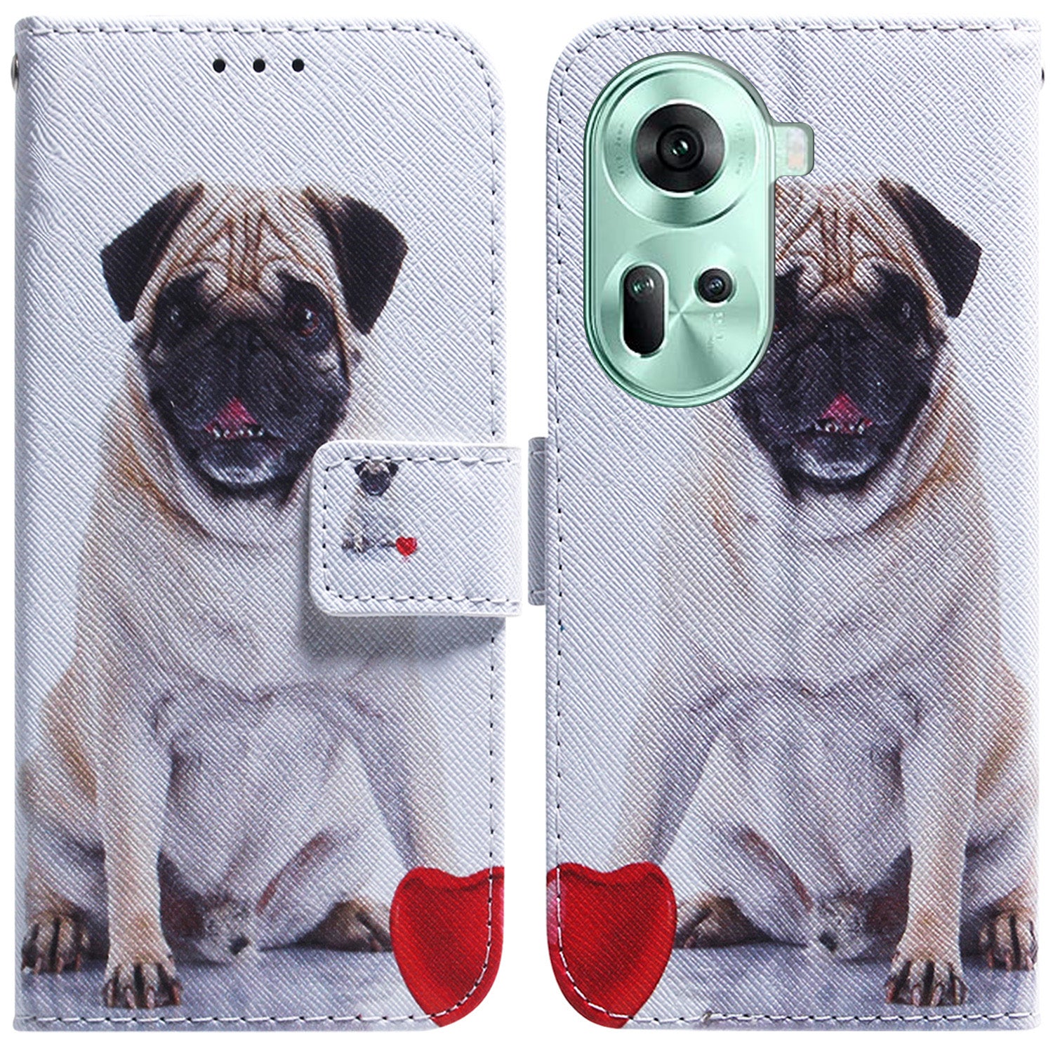 For Oppo Reno11 5G (Global) Wallet Case Pattern Printing Mobile Phone Leather Shell