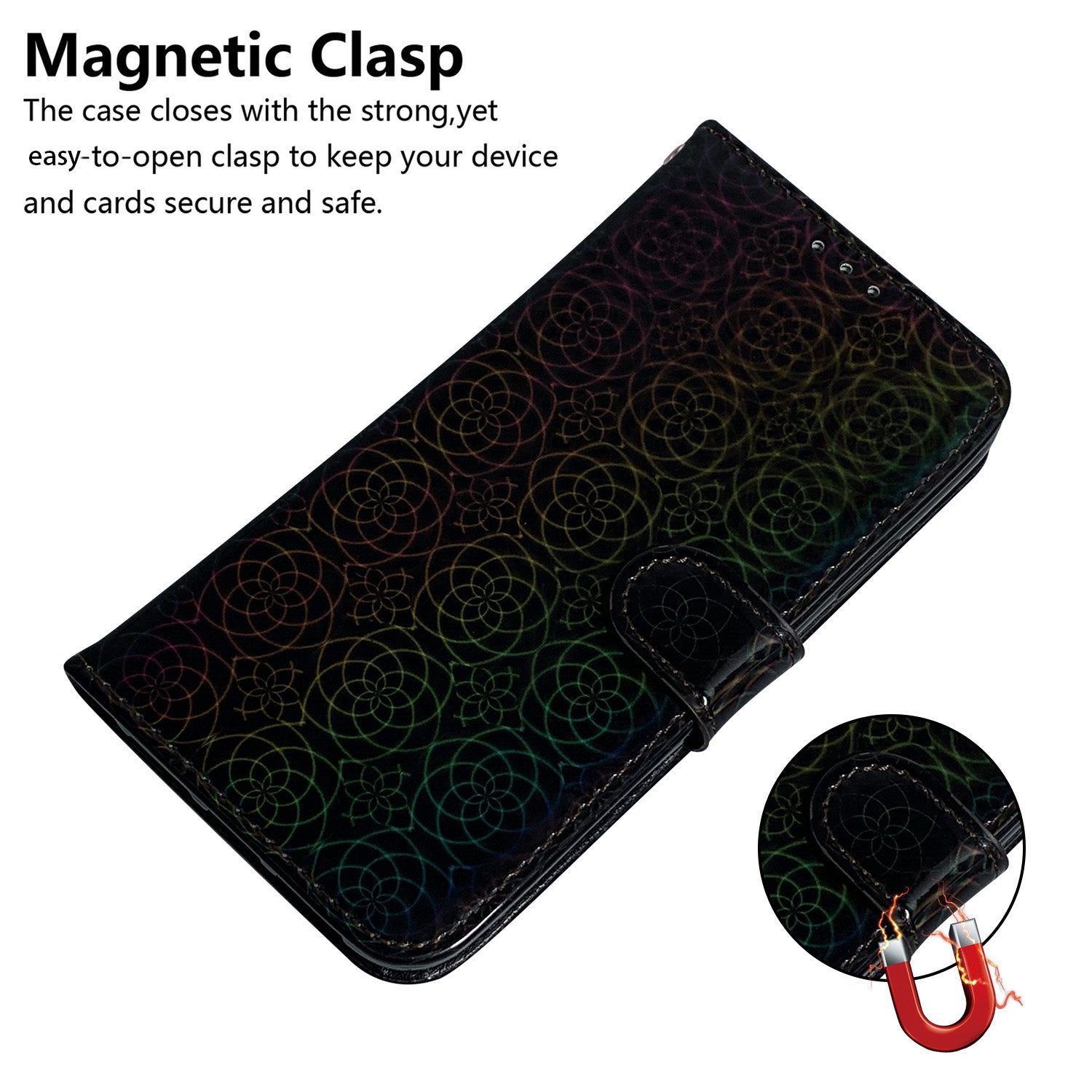 For Oppo Reno11 5G (Global) Phone Case Magnetic Clasp Dazzling Flower Leather Wallet Cover