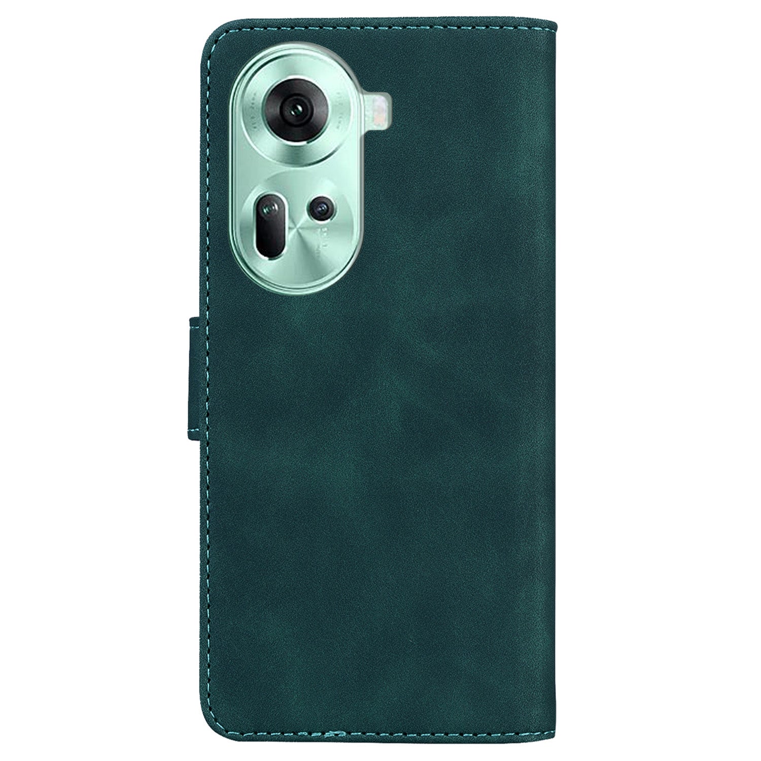 For Oppo Reno11 5G (Global) Cell Phone Cover Shockproof PU Leather+TPU Flip Stand Case