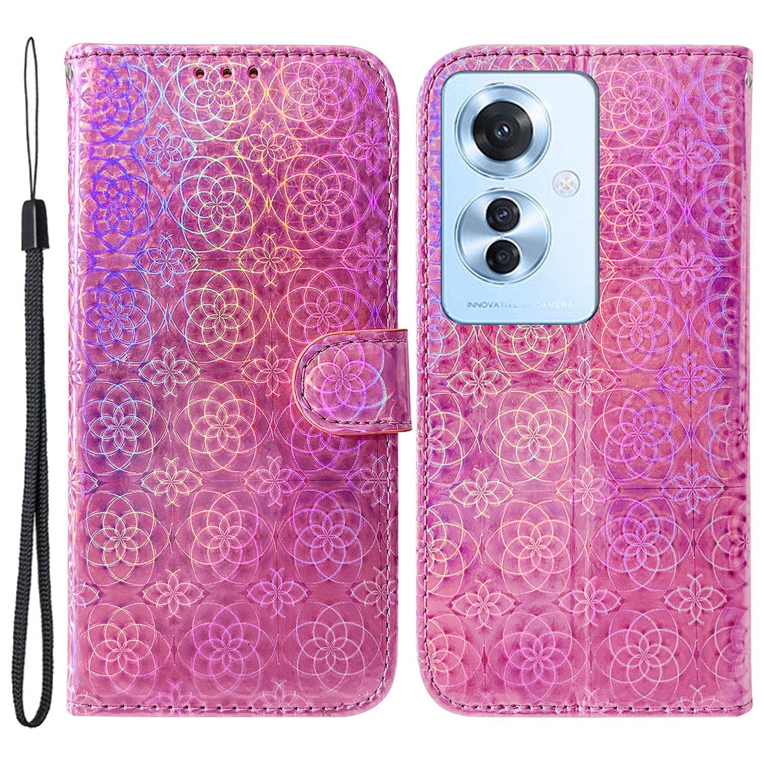 For Oppo Reno11 F 5G / F25 Pro 5G PU Leather+TPU Phone Case Dazzling Flower Wallet Cover