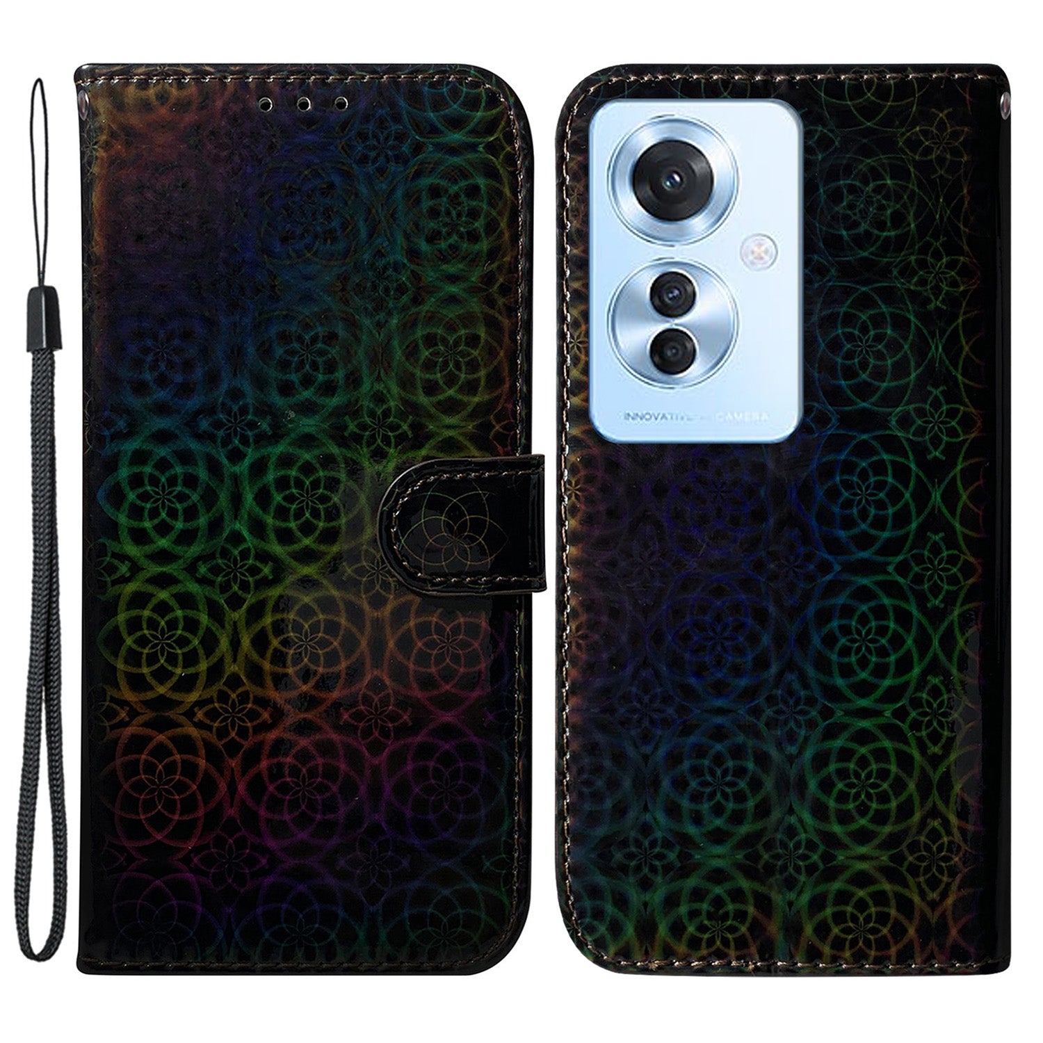 For Oppo Reno11 F 5G / F25 Pro 5G PU Leather+TPU Phone Case Dazzling Flower Wallet Cover