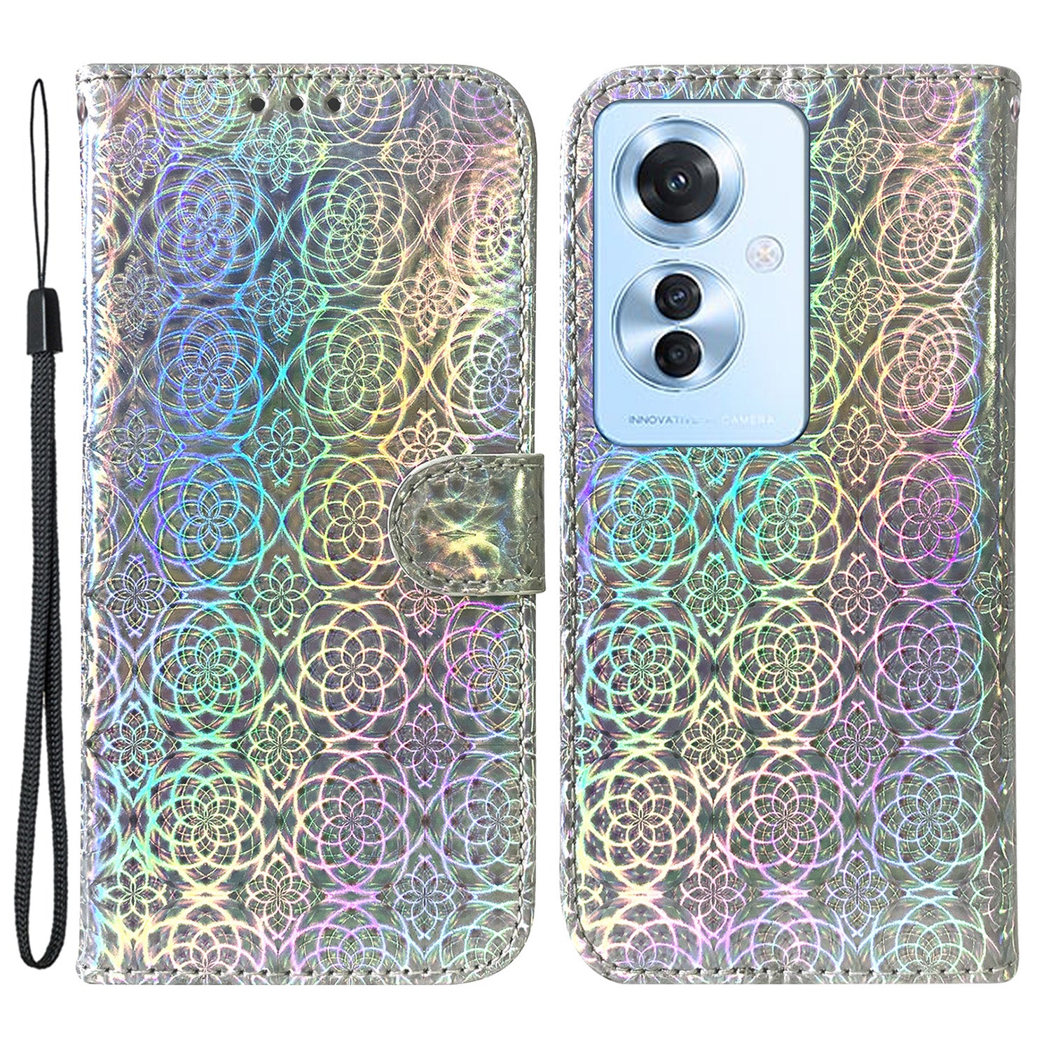 For Oppo Reno11 F 5G / F25 Pro 5G PU Leather+TPU Phone Case Dazzling Flower Wallet Cover