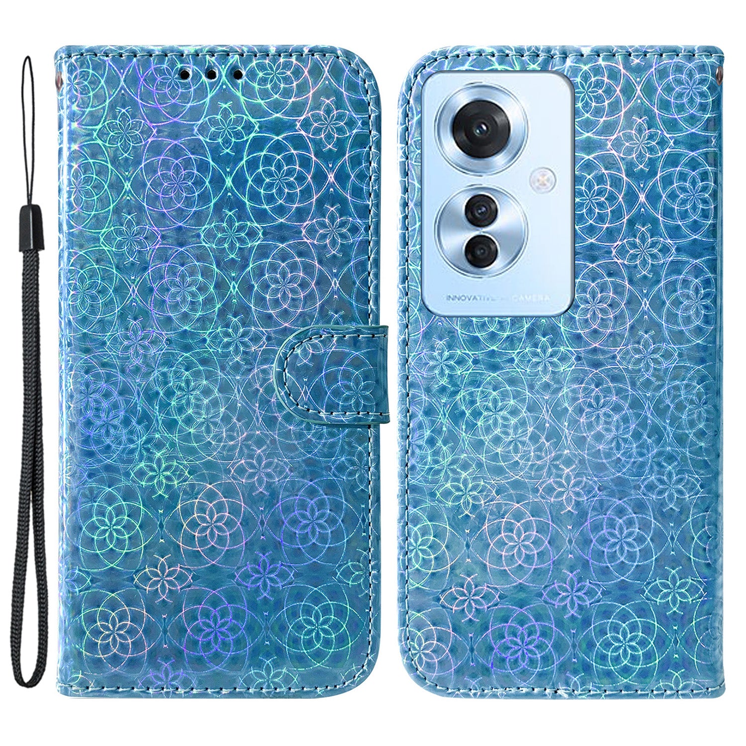 For Oppo Reno11 F 5G / F25 Pro 5G PU Leather+TPU Phone Case Dazzling Flower Wallet Cover