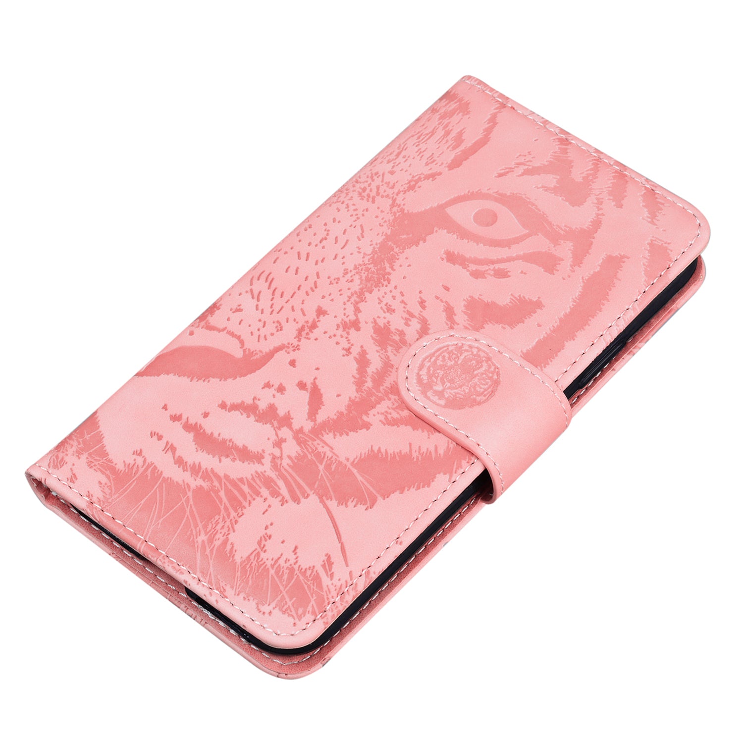 For Oppo Reno11 5G (Global) Case Tiger Imprint Leather Wallet Shockproof Cell Phone Cover