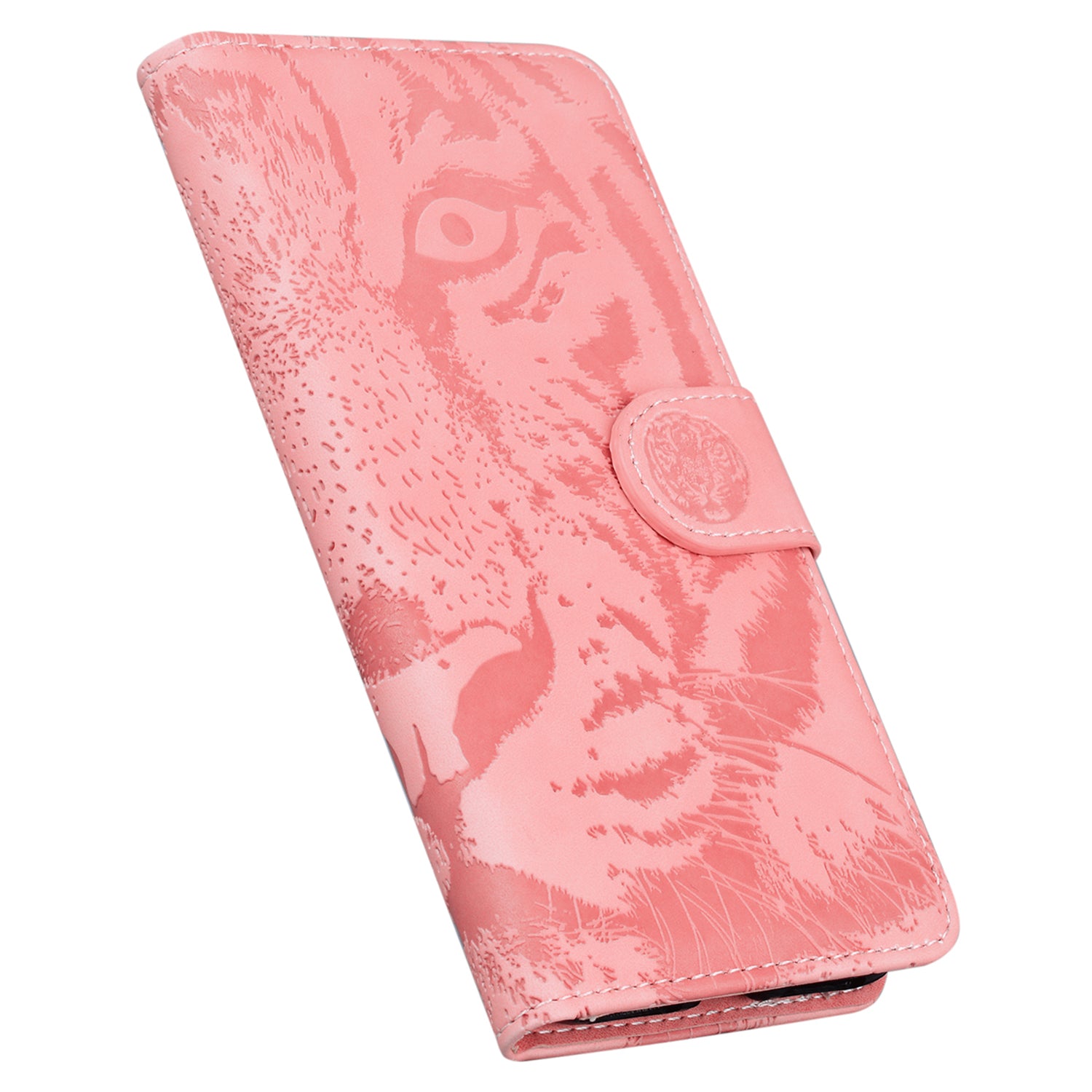 For Oppo Reno11 5G (Global) Case Tiger Imprint Leather Wallet Shockproof Cell Phone Cover