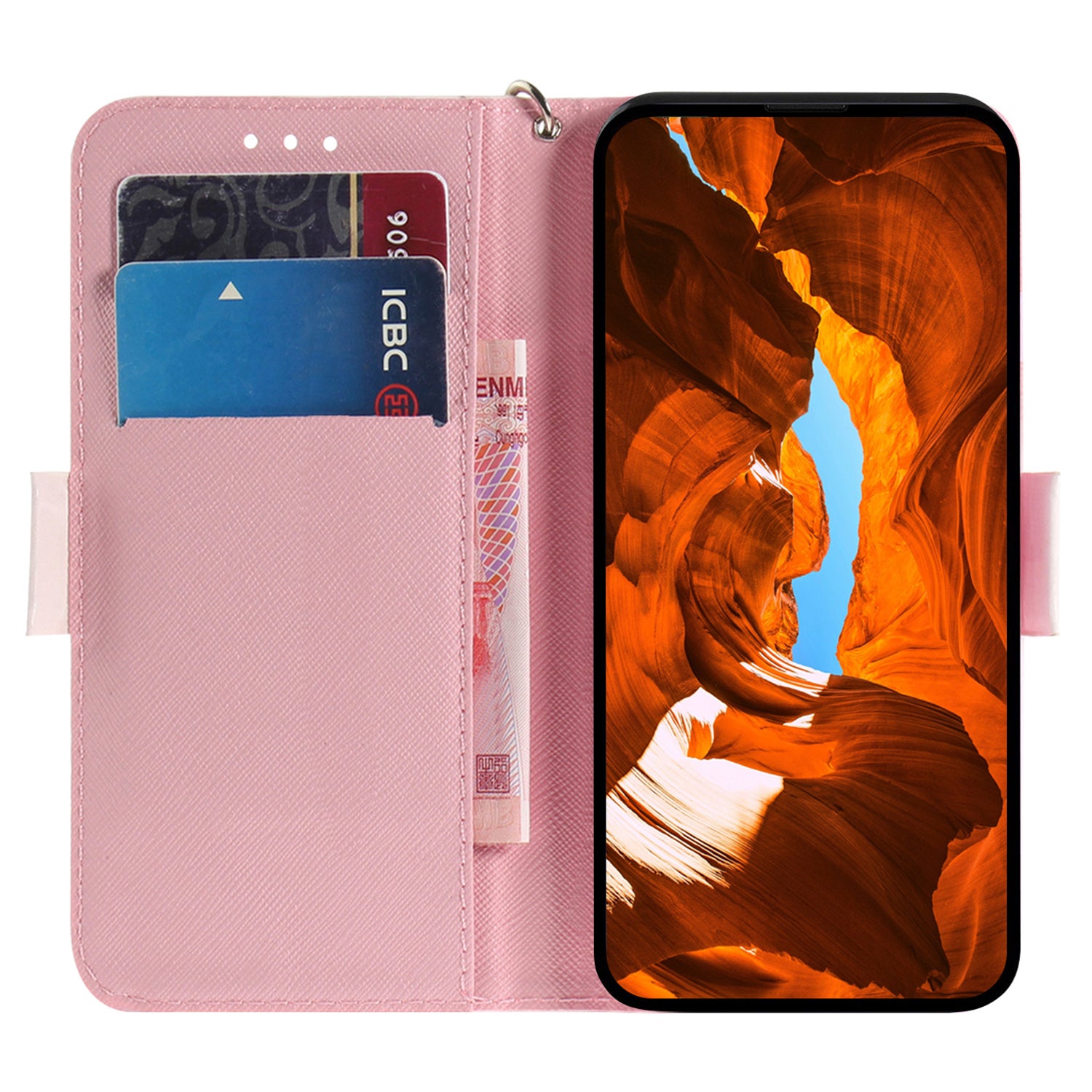 For Oppo Reno11 5G (Global) Case Pattern Printed Anti-Scratch Leather Phone Cover with Strap