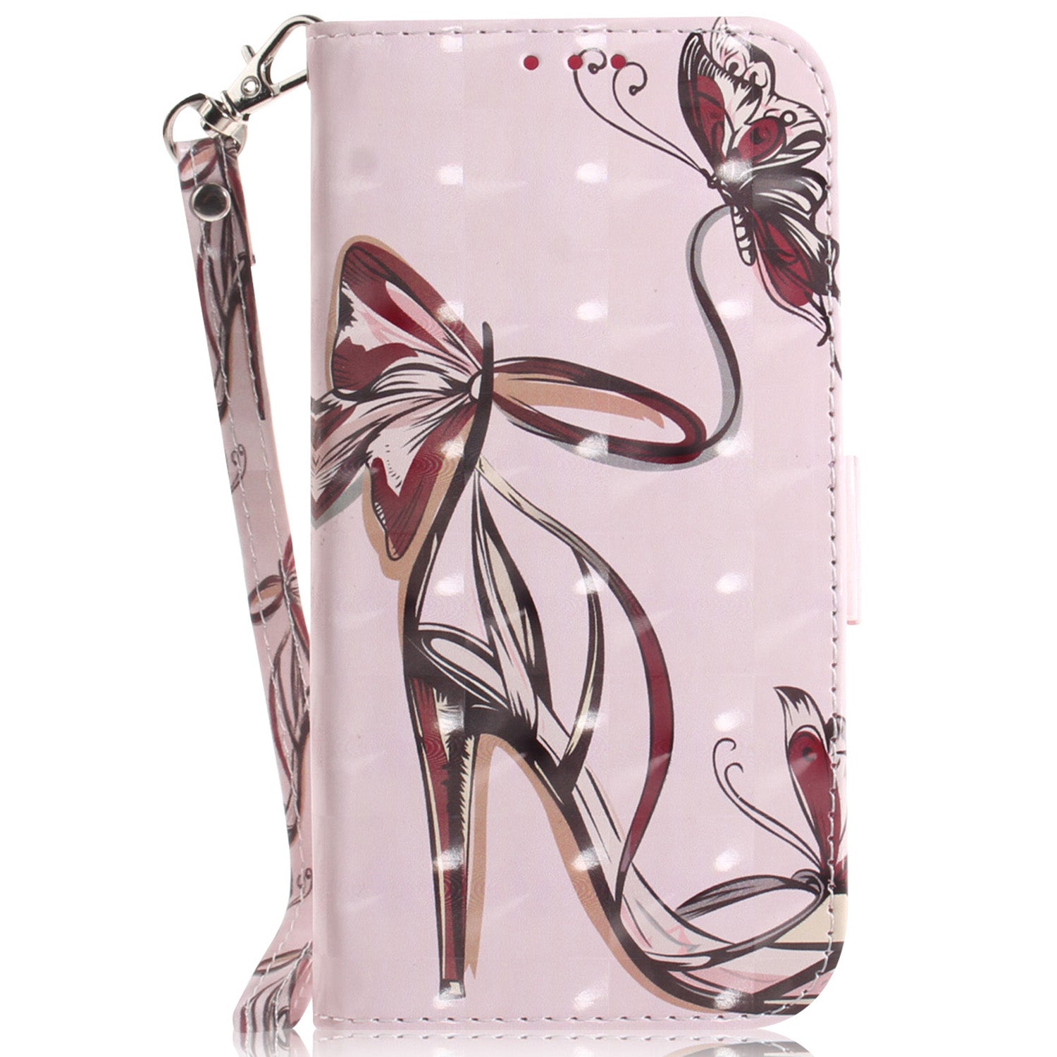 For Oppo Reno11 5G (Global) Case Pattern Printed Anti-Scratch Leather Phone Cover with Strap