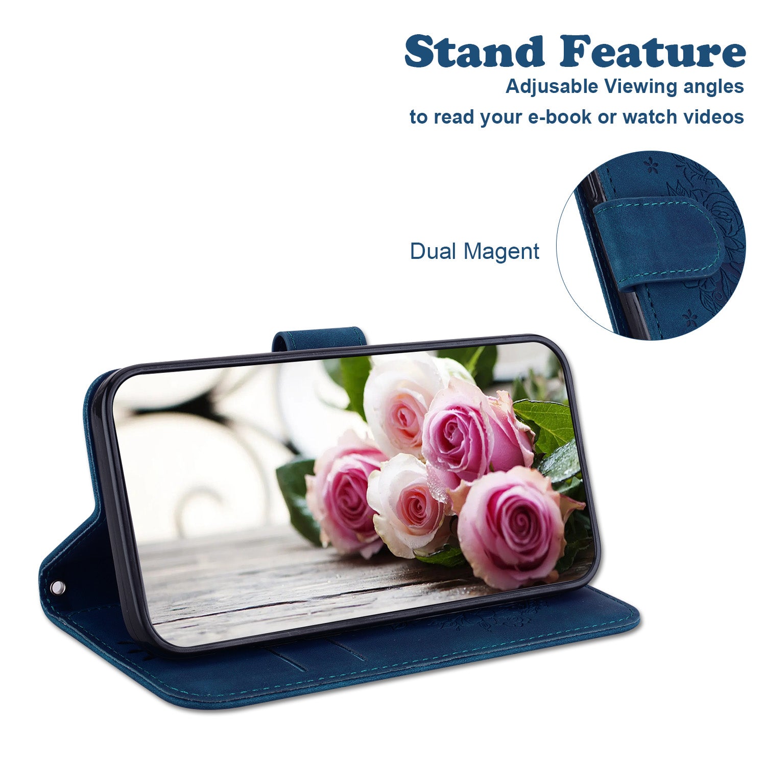 For Oppo Reno11 5G (Global) Case Wallet Design Flower Pattern PU Leather Phone Cover