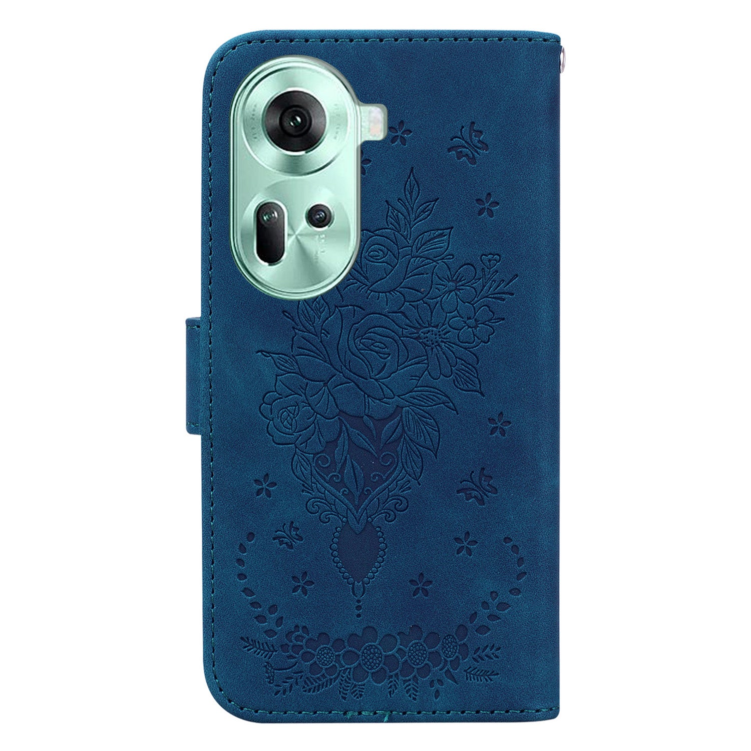 For Oppo Reno11 5G (Global) Case Wallet Design Flower Pattern PU Leather Phone Cover