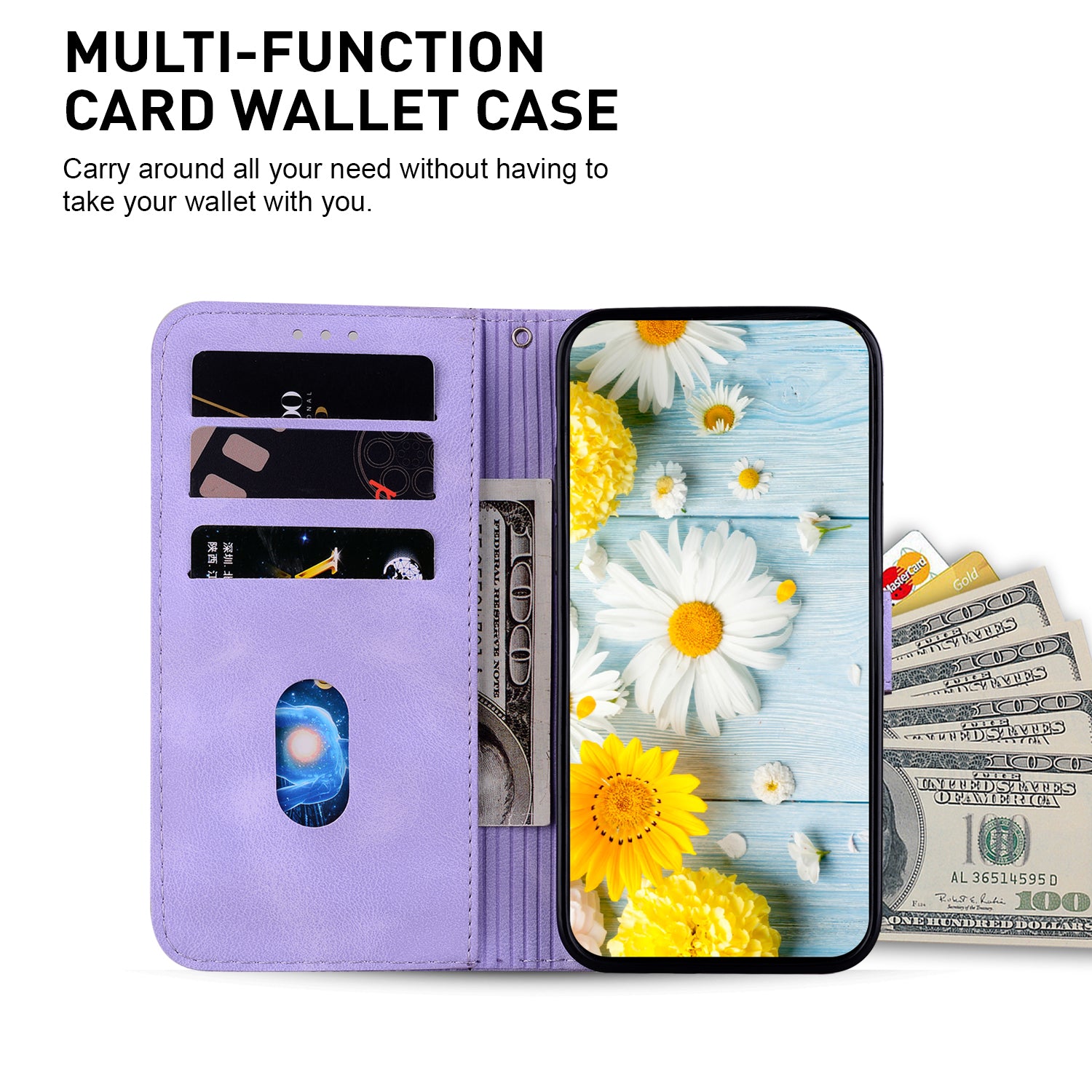 For Oppo Reno11 5G (Global) Case Flower Imprint Leather Wallet Shockproof Smartphone Cover