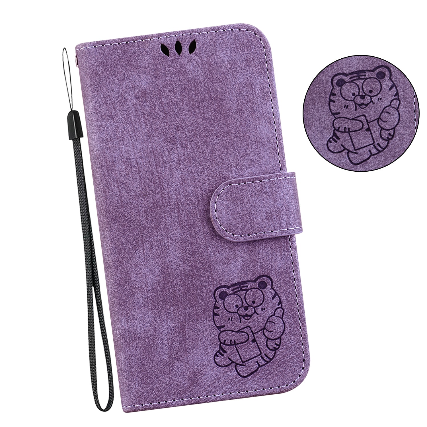 For Oppo Reno11 F 5G / F25 Pro 5G Cell Phone Case Lovely Tiger Imprinted Leather Anti-scratch Cover