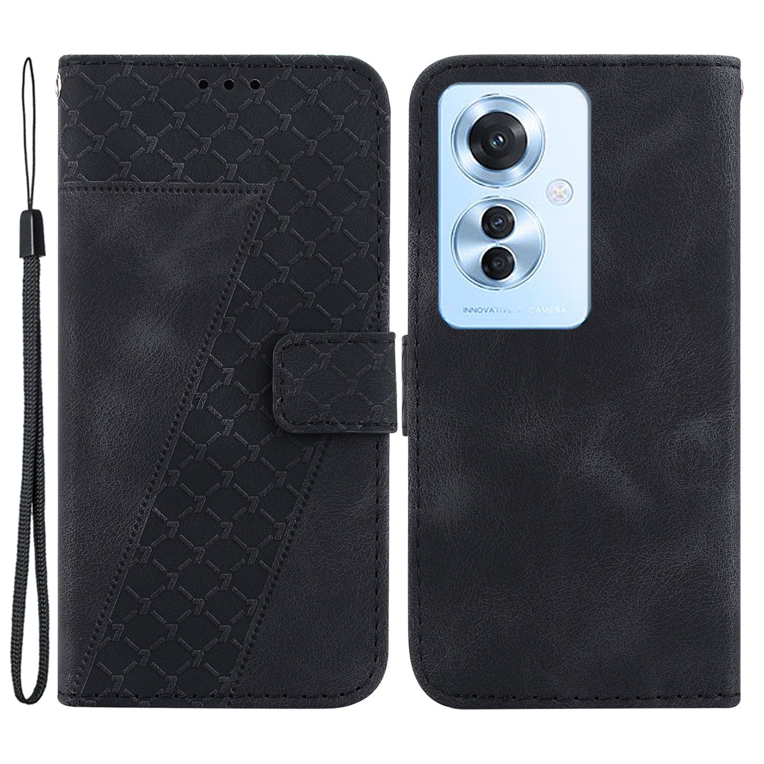 For Oppo Reno11 F 5G / F25 Pro 5G Case 7-Shape Pattern Leather Wallet Protective Cover with Stand