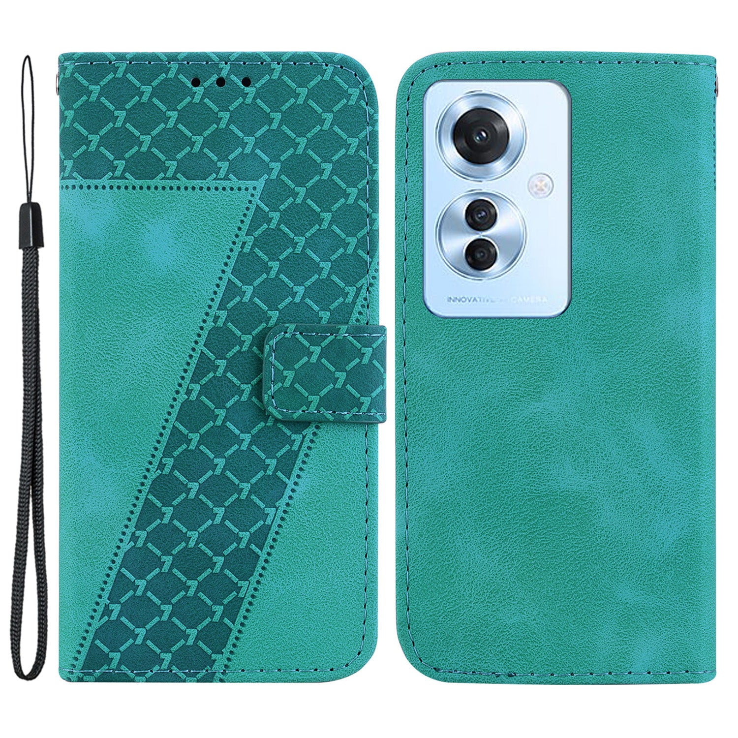 For Oppo Reno11 F 5G / F25 Pro 5G Case 7-Shape Pattern Leather Wallet Protective Cover with Stand