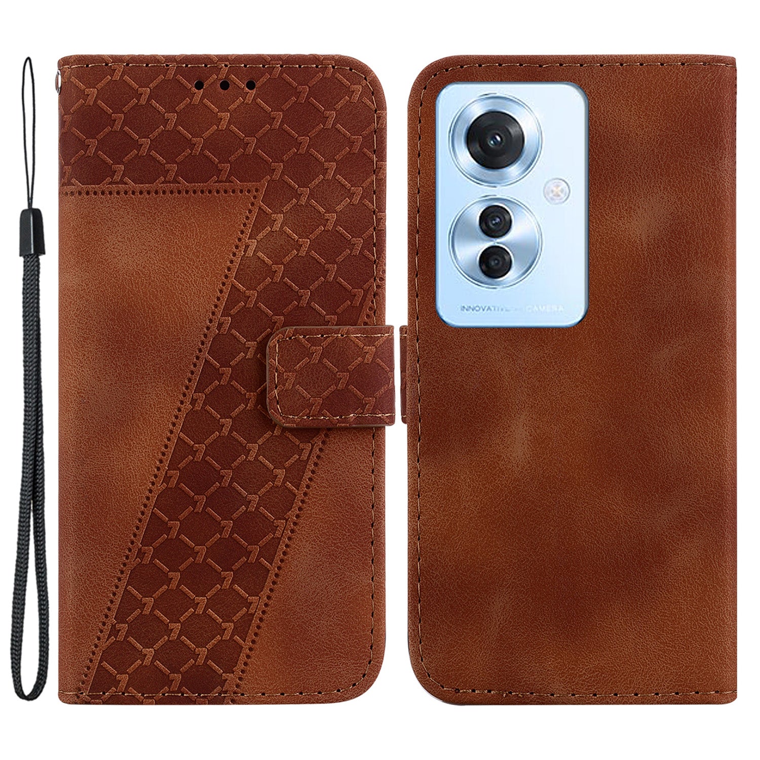 For Oppo Reno11 F 5G / F25 Pro 5G Case 7-Shape Pattern Leather Wallet Protective Cover with Stand