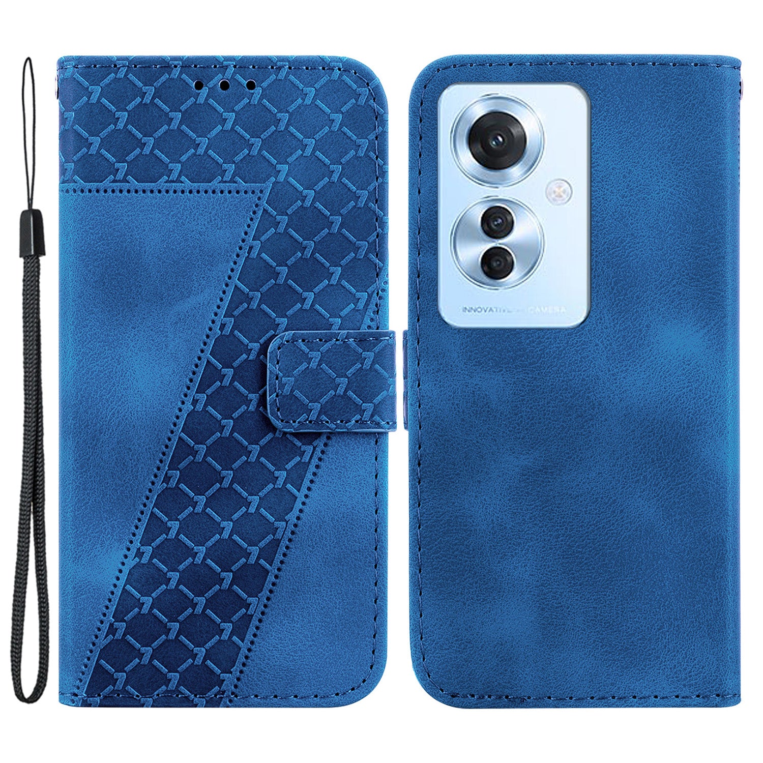 For Oppo Reno11 F 5G / F25 Pro 5G Case 7-Shape Pattern Leather Wallet Protective Cover with Stand